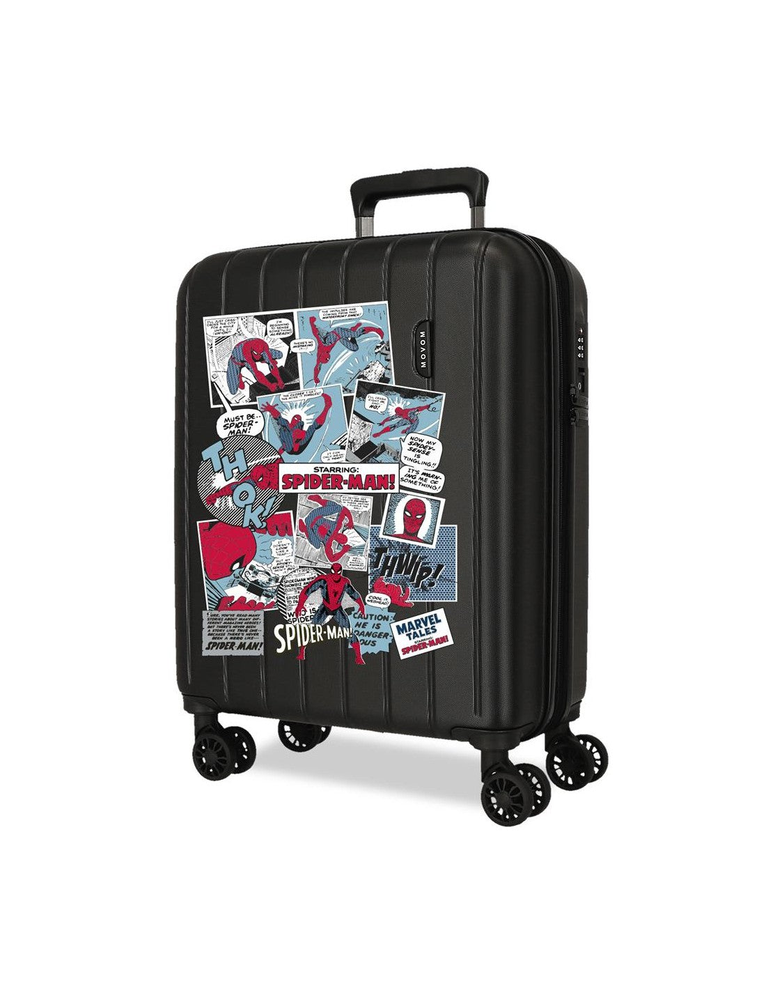 Marvel Spider-Man Trolley Cabina 55 cm Valigia Rigida in ABS 4 Ruote 44 Litri