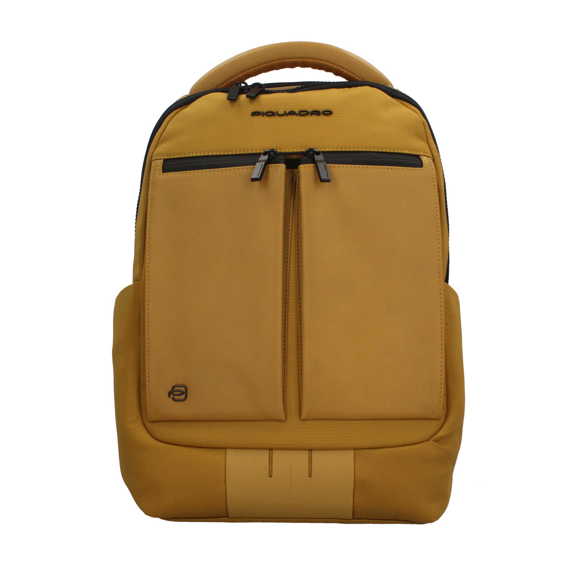 Piquadro zaino per laptop 14" in tessuto riciclato con protezione RFID e tasche smart