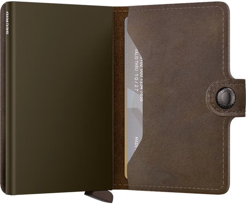 Portafoglio Secrid Miniwallet MV Oak compatto con protezione RFID Marrone TU | Giò Fashion