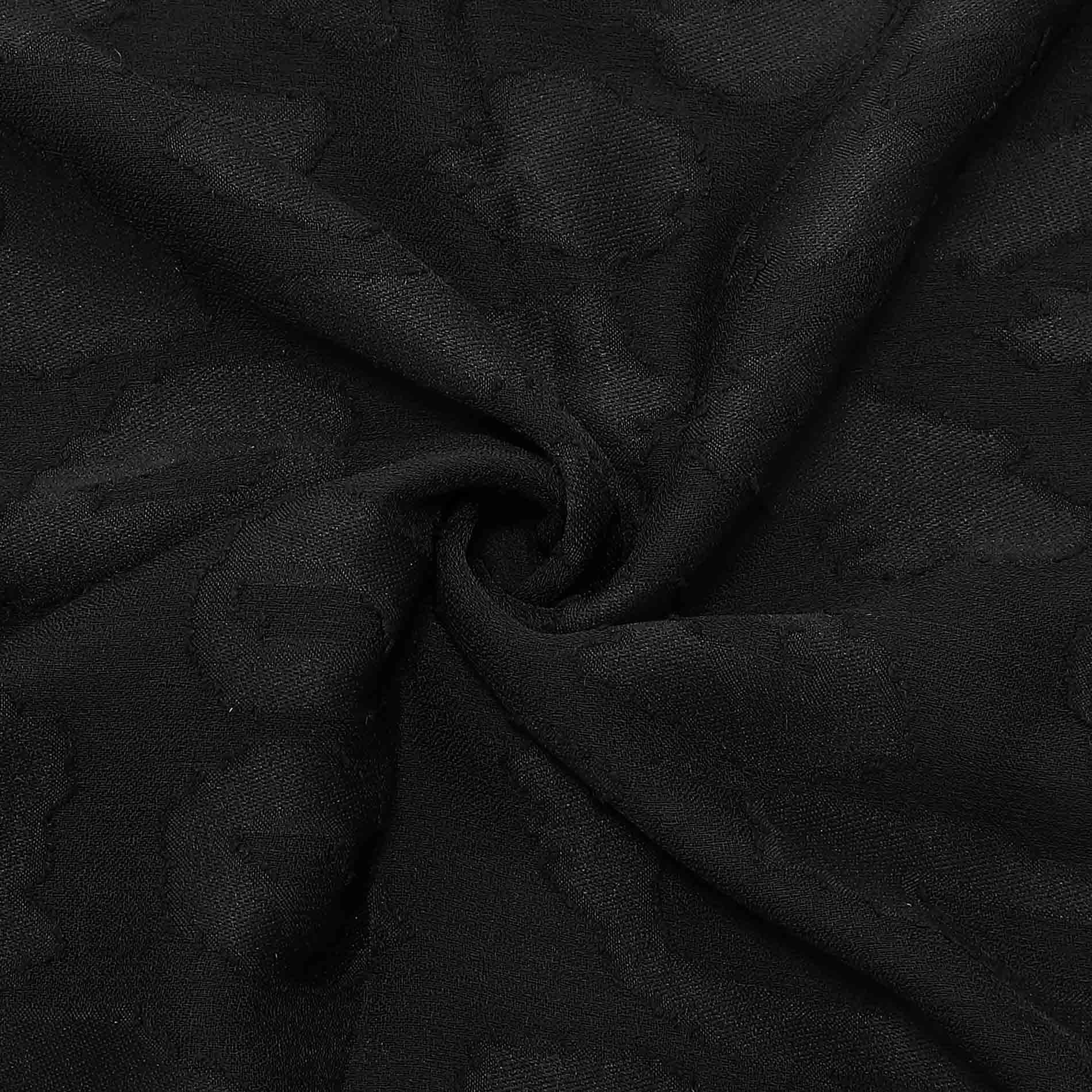 Mimi Mua foulard donna leggero con texture elegante Nero U | Giò Fashion
