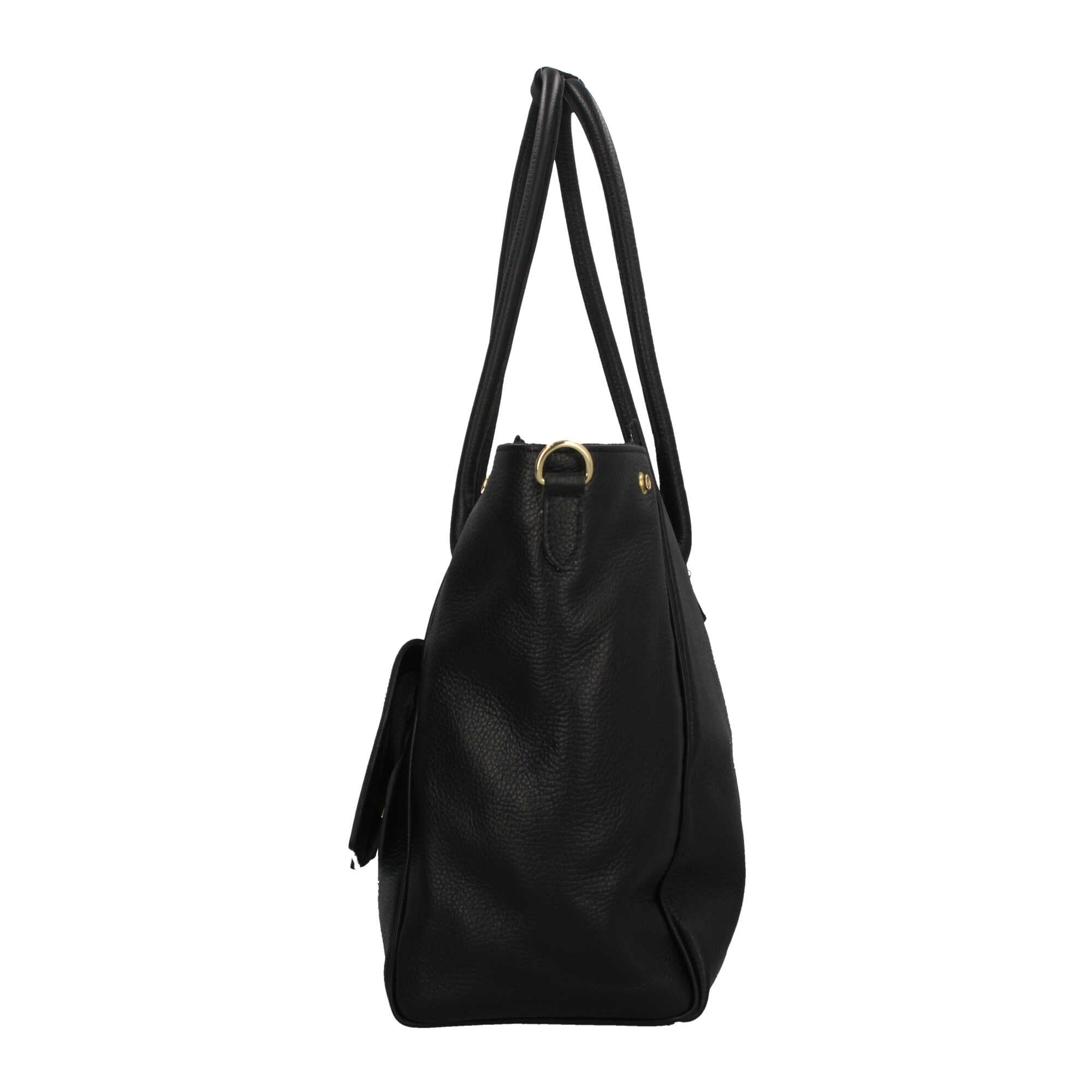Borsa Made in Italy in vera pelle a spalla con design strutturato