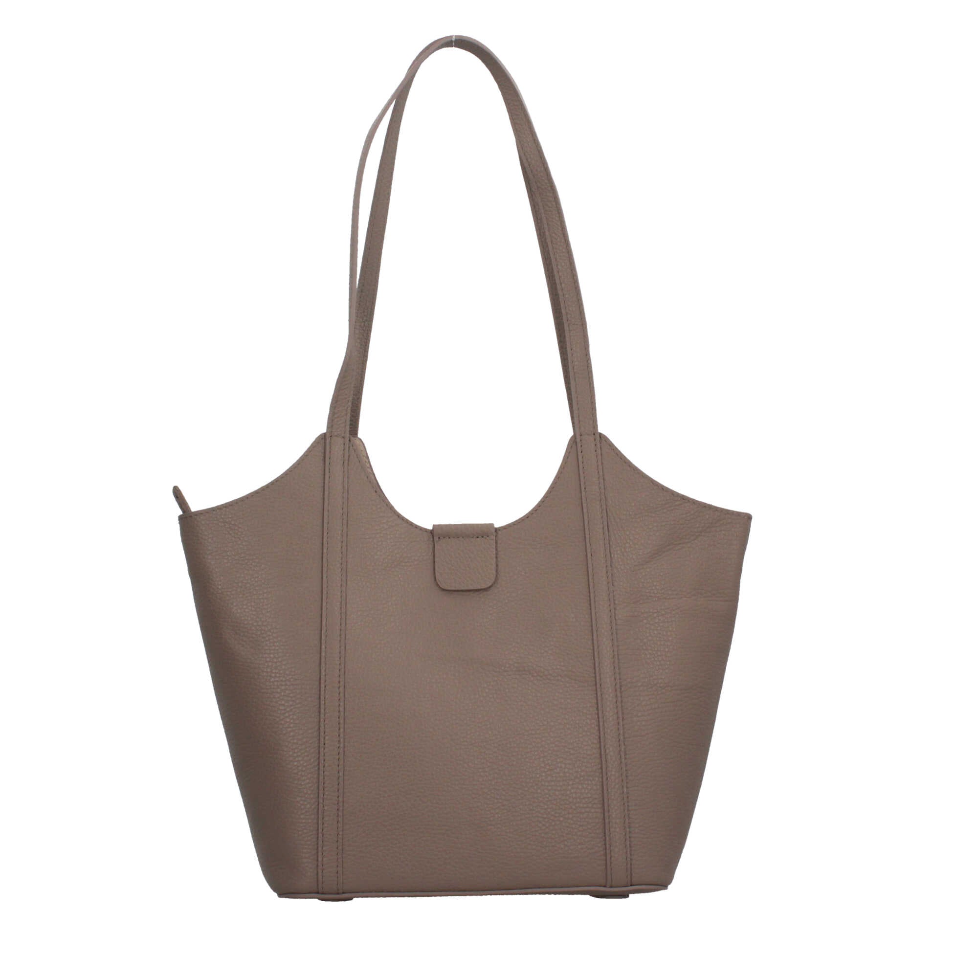 Borsa Made in Italy a spalla in vera pelle con linea affusolata