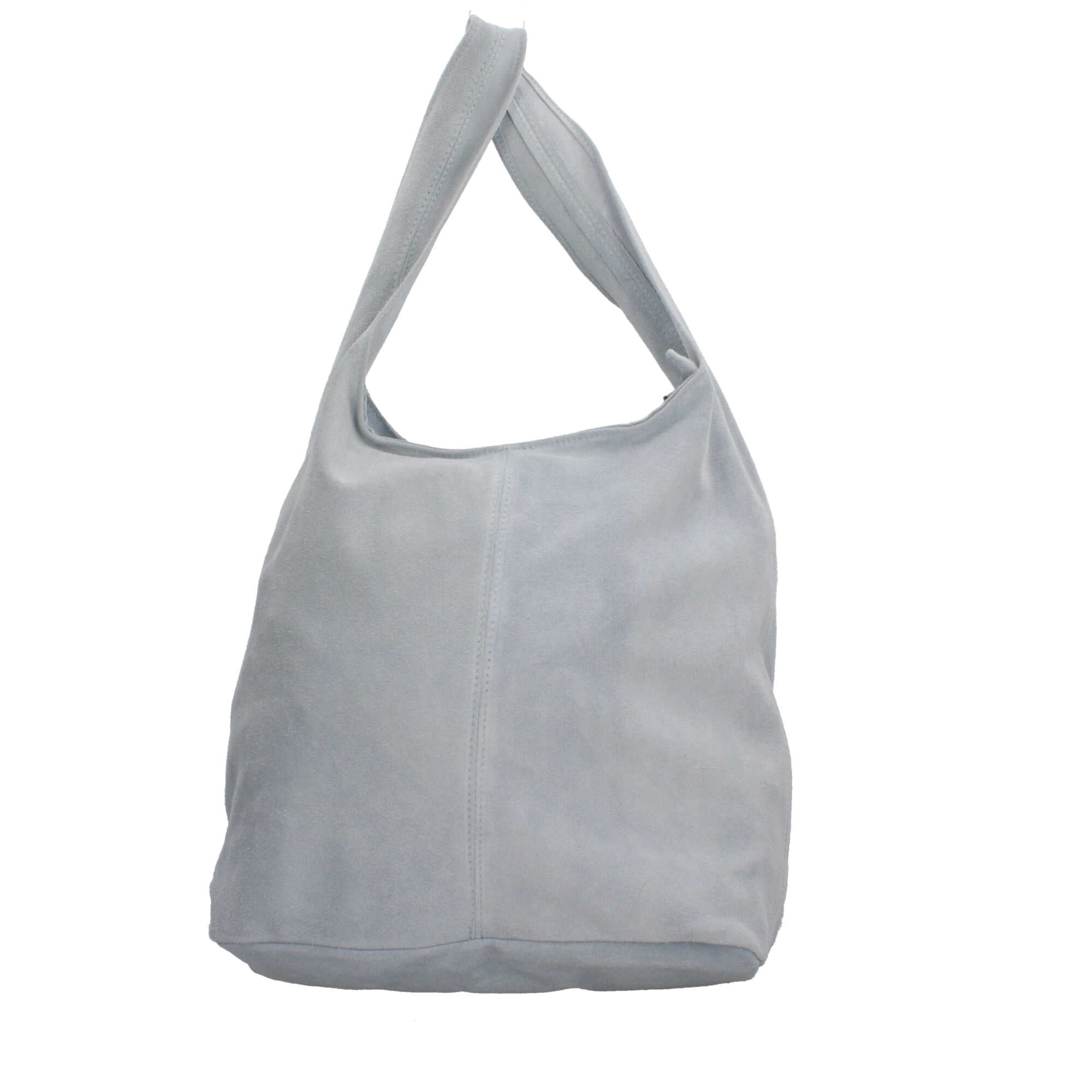 Borsa a spalla in camoscio Made in Italy dal design contemporaneo