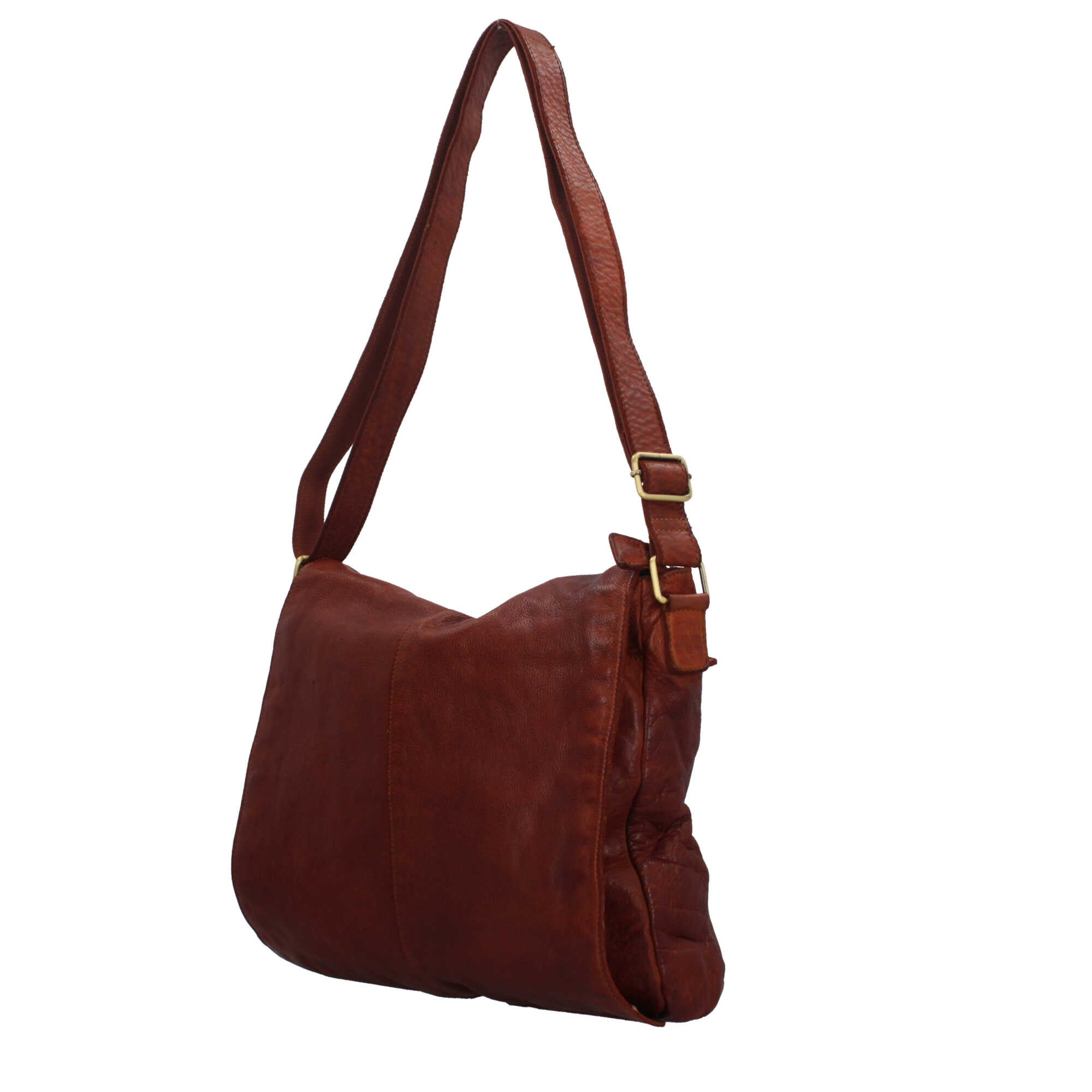 Borsa Made in Italy in vera pelle con tracolla regolabile