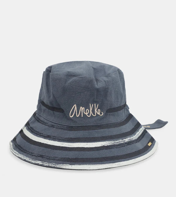 Cappello Bucket Anekke con Tesa Larga e Dettagli Ricamati Blu TU | Giò Fashion