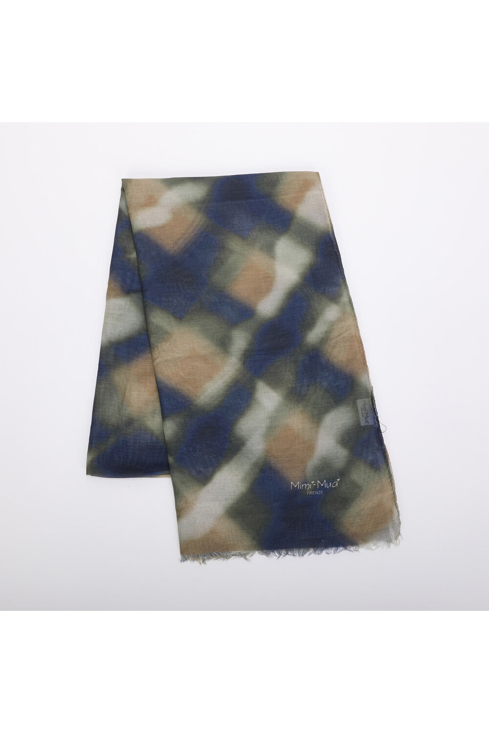 Sciarpa Mimi Mua con fantasia astratta BLU TU | Giò Fashion