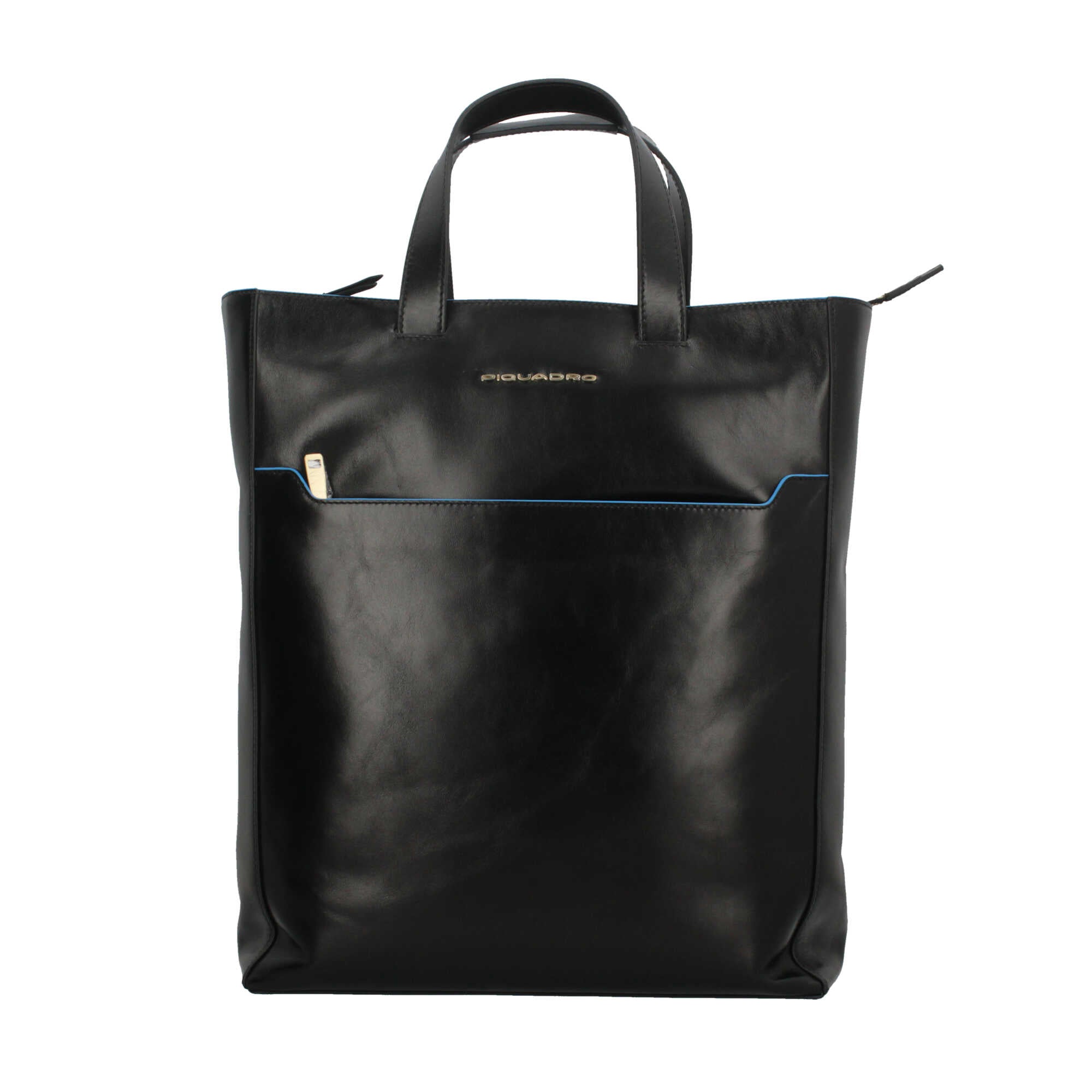 Tote bag Piquadro in pelle per laptop 14" con protezione RFID