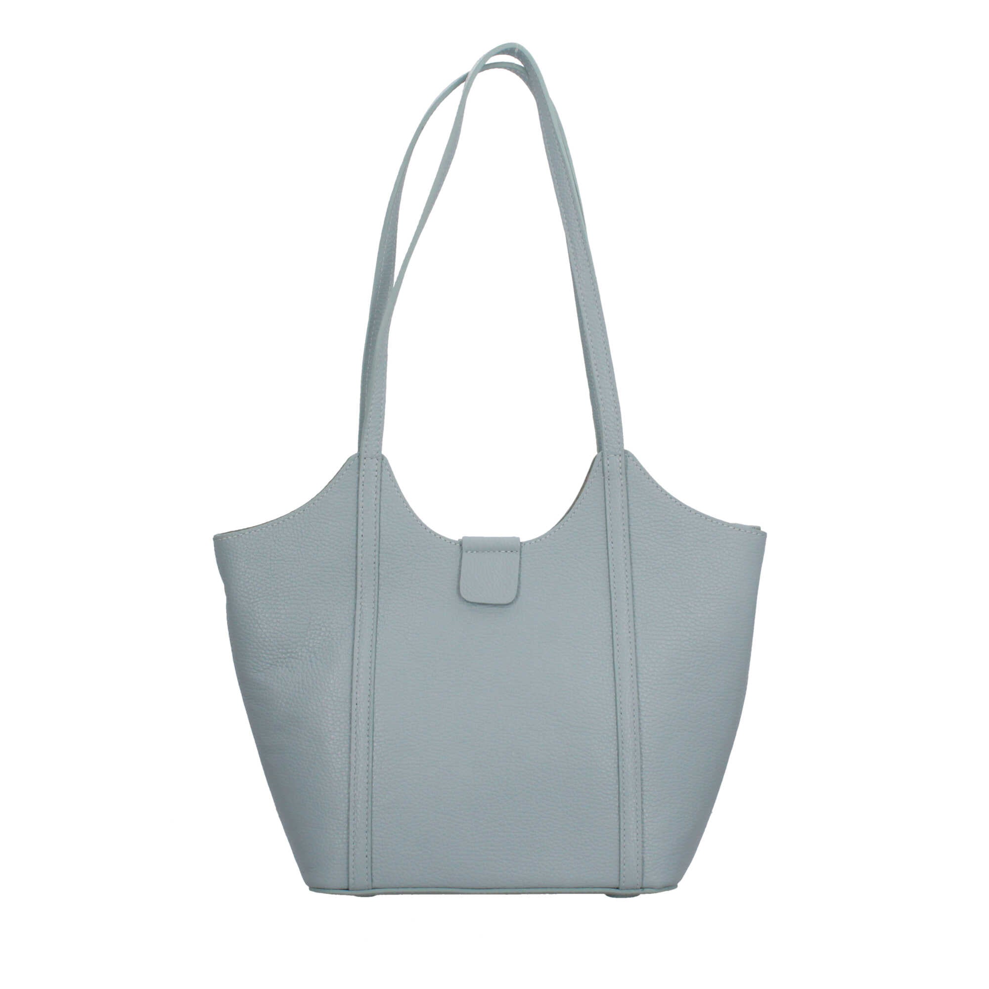 Borsa Made in Italy a spalla in vera pelle con linea affusolata