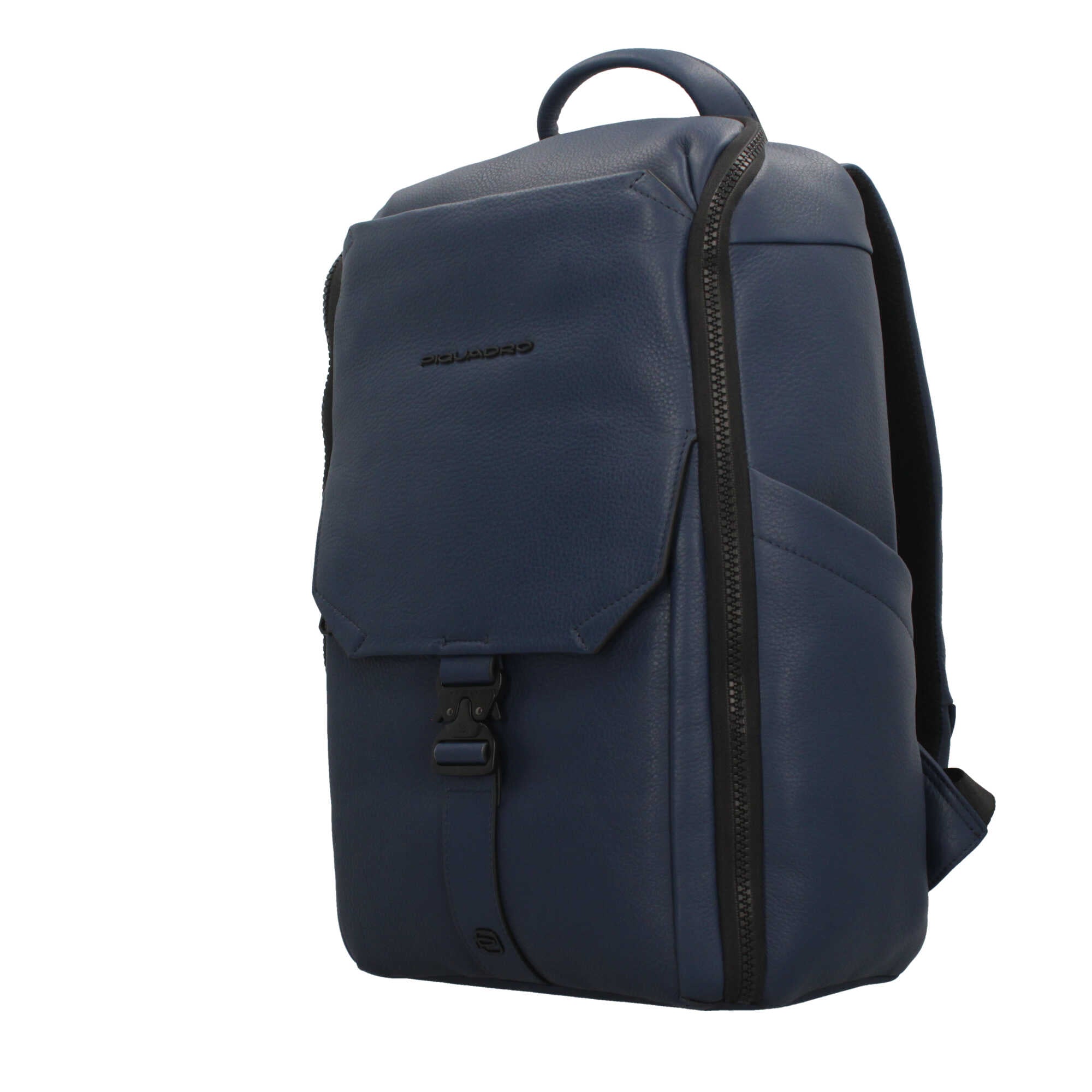 Piquadro zaino in pelle per laptop 13,3" con protezione antiurto e RFID