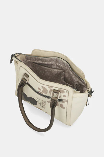 Borsa a Mano Anekke Donna con Tracolla Removibile e Zip Beige TU | Giò Fashion