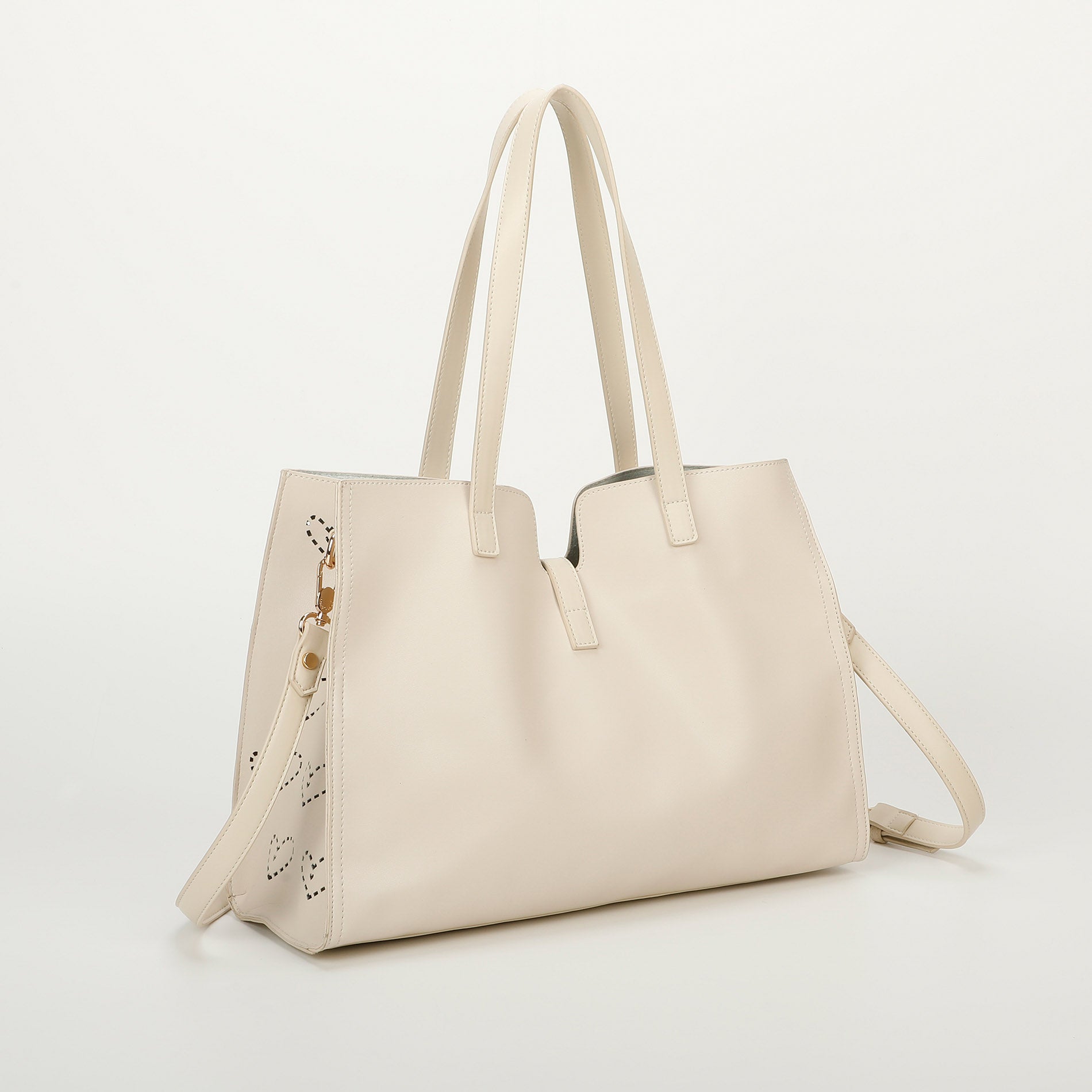 Mimi Mua borsa shopping con cuore traforato