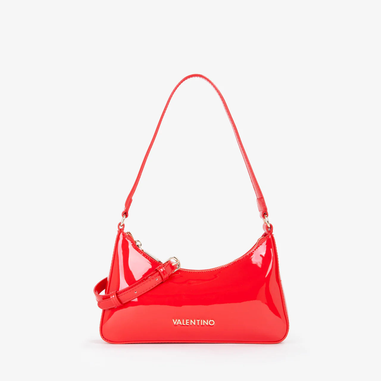 Borsa a spalla Valentino modello Kelly con finitura lucida