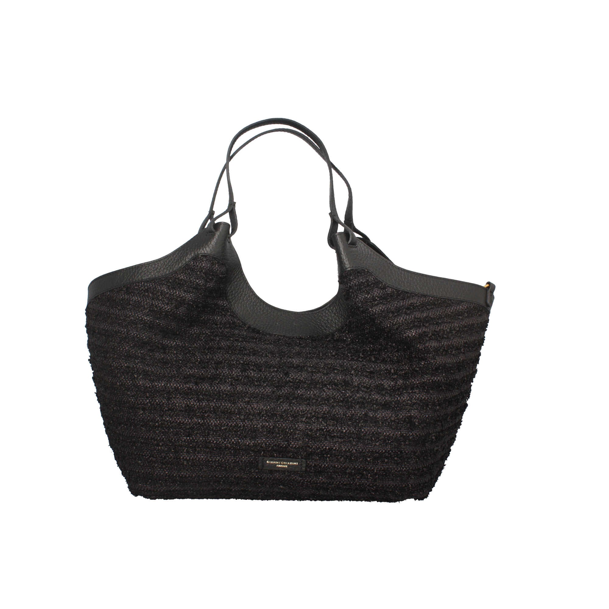 Borsa a spalla Gianni Chiarini Dua in paglia con dettagli in pelle