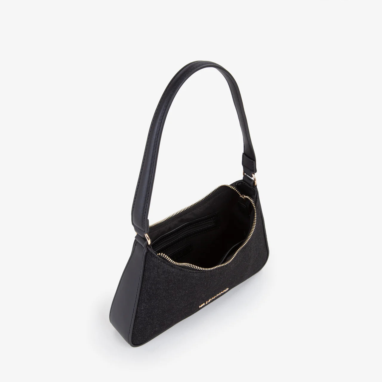 Borsa a spalla Valentino modello Kelly in tessuto effetto denim