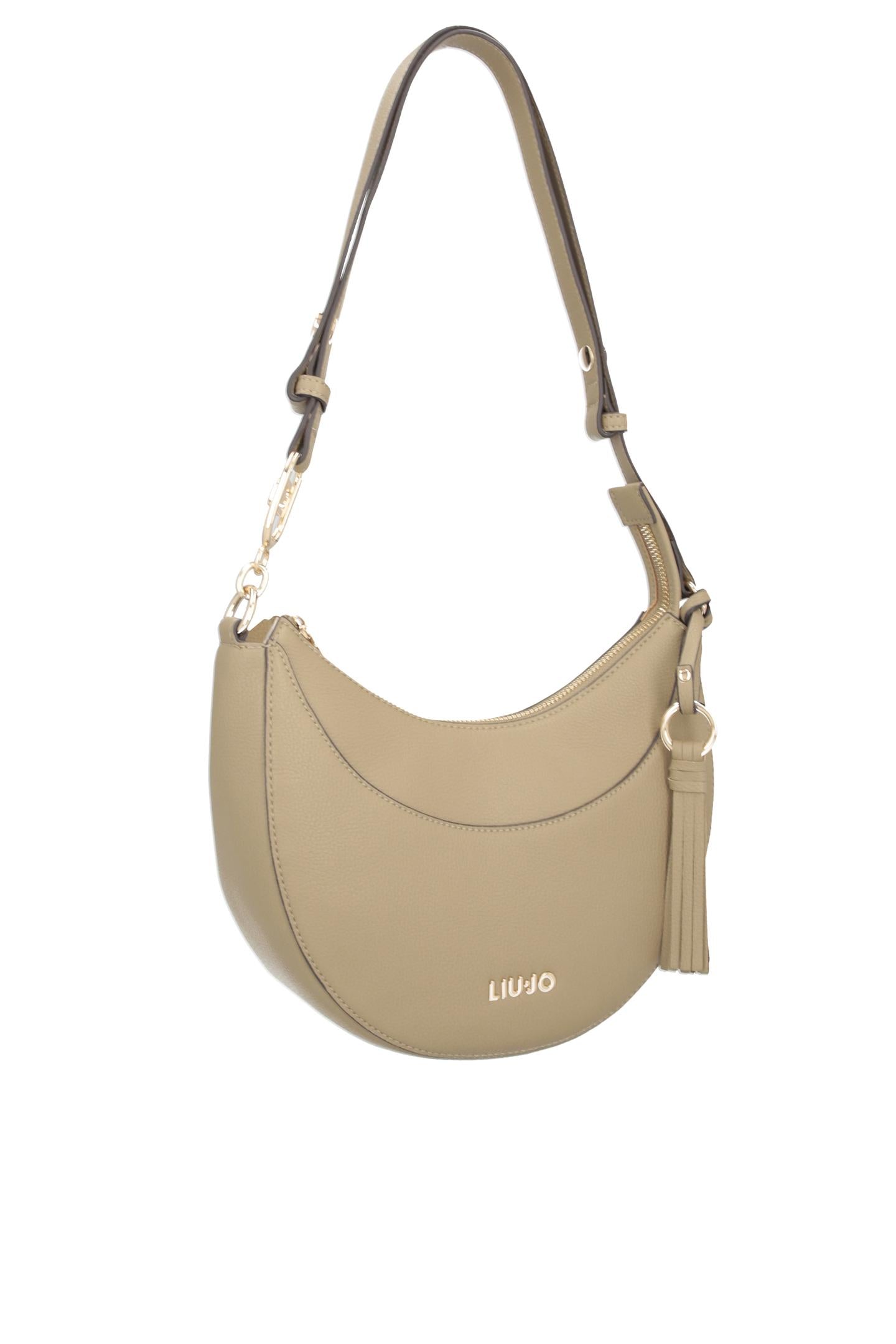 Borsa a Spalla Liu Jo con Nappina Decorativa e Tracolla Regolabile Mud TU | Giò Fashion