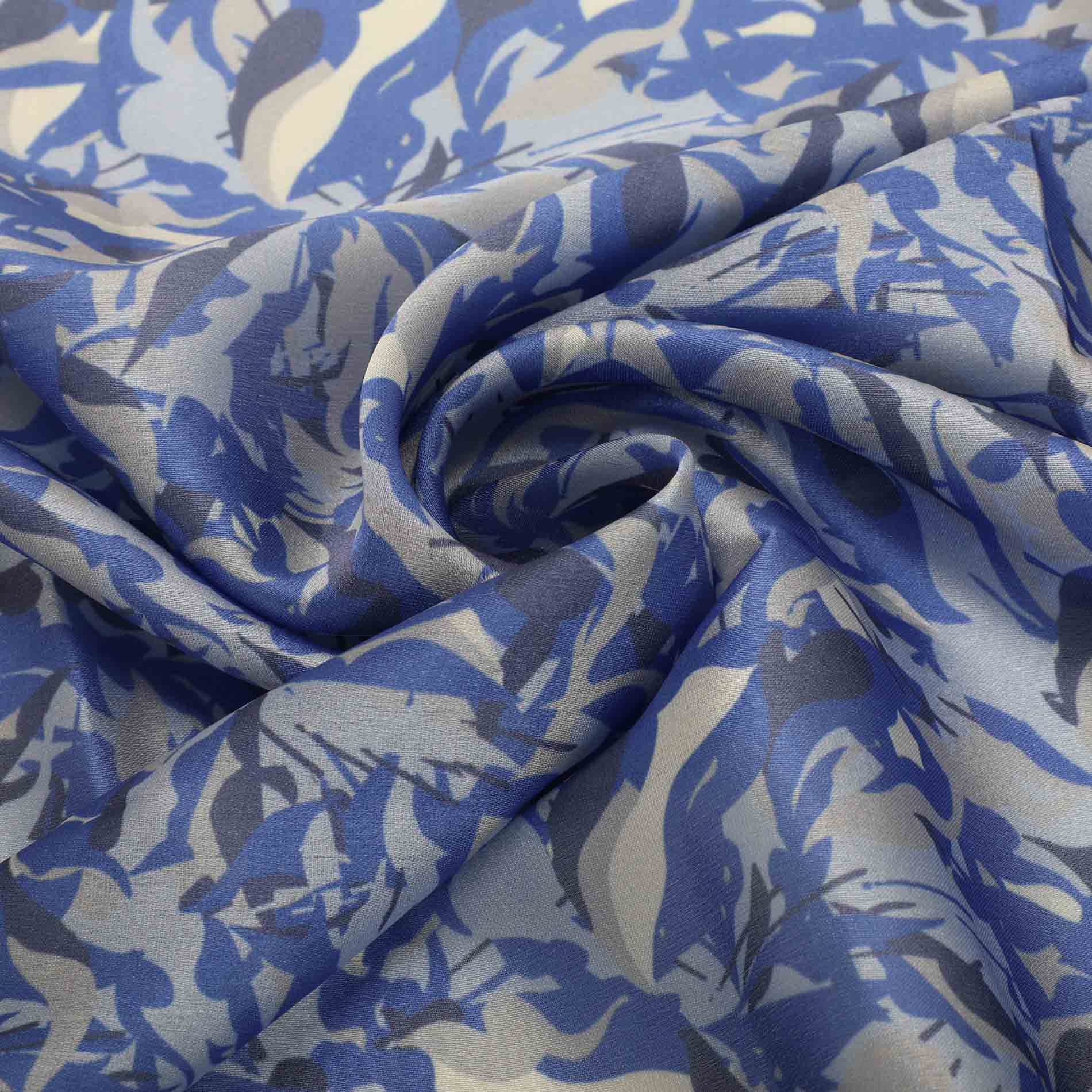 Foulard Mimi Mua con fantasia astratta Blu TU | Giò Fashion