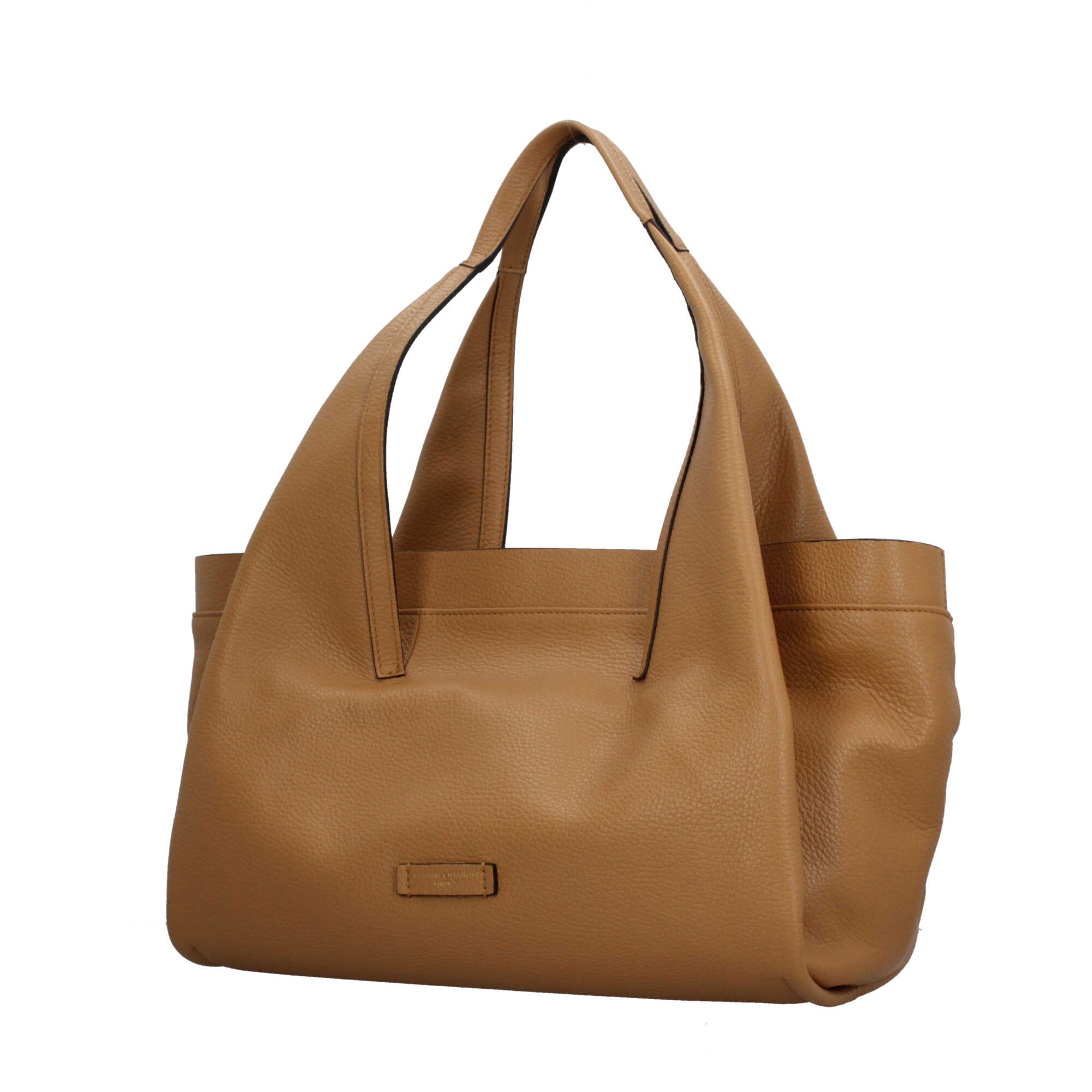 Borsa Gianni Chiarini Giulia in pelle martellata con doppia portabilità Beige TU | Giò Fashion