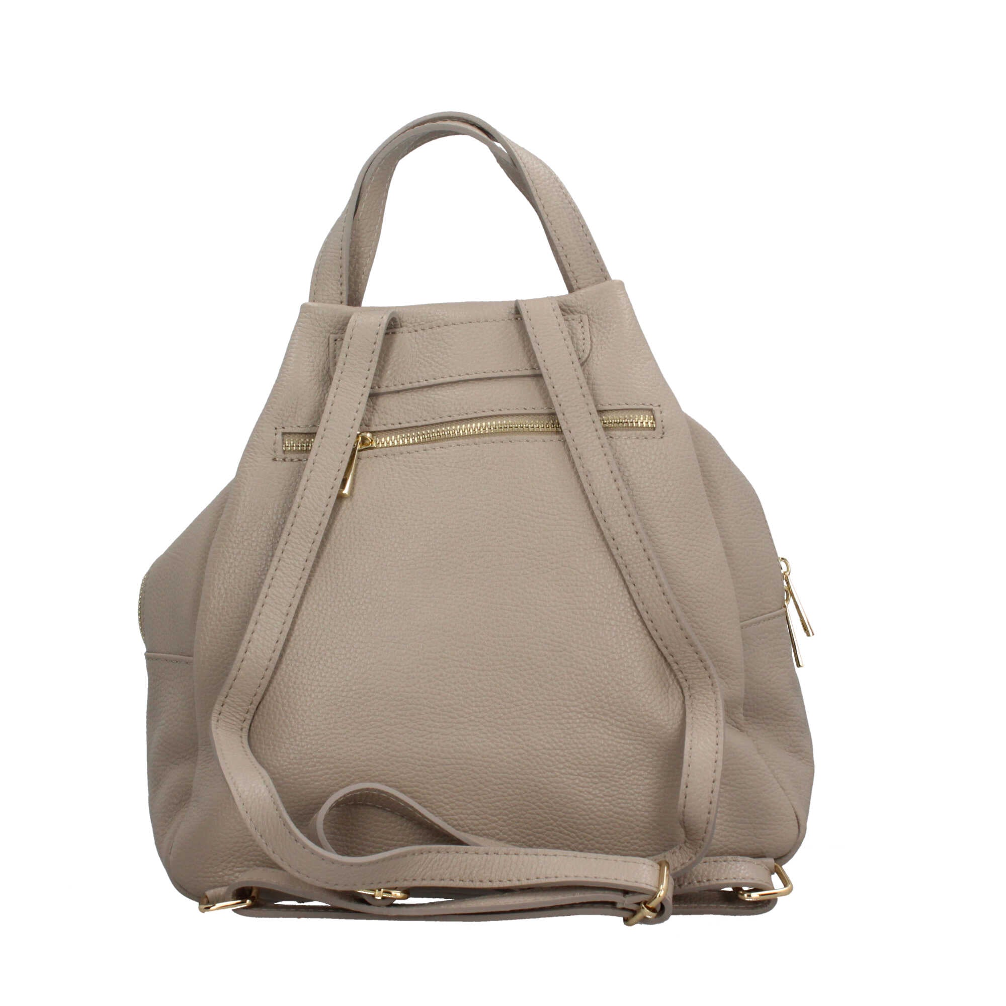 Zaino in pelle con chiusura zip Mde In Italy