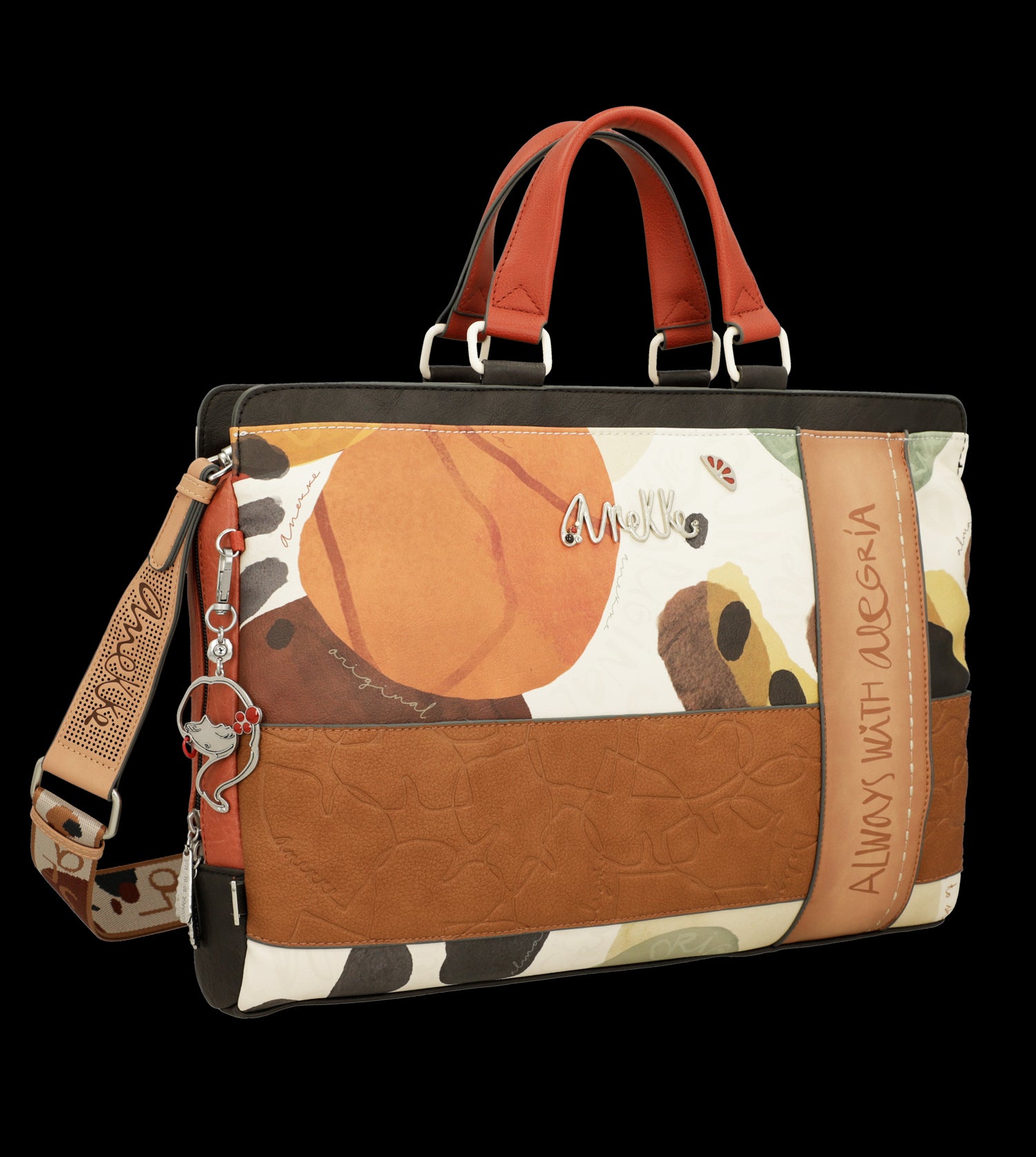 Cartella porta PC Anekke con design artistico e tracolla regolabile
