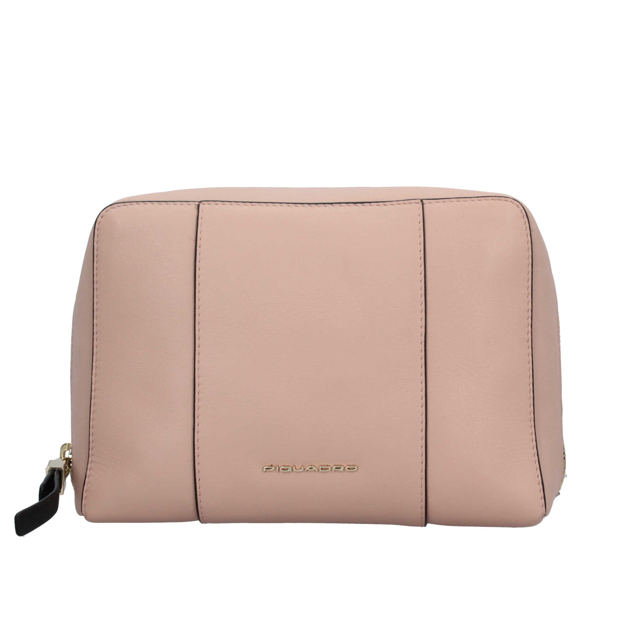 Piquadro beauty case in pelle con design elegante e capiente