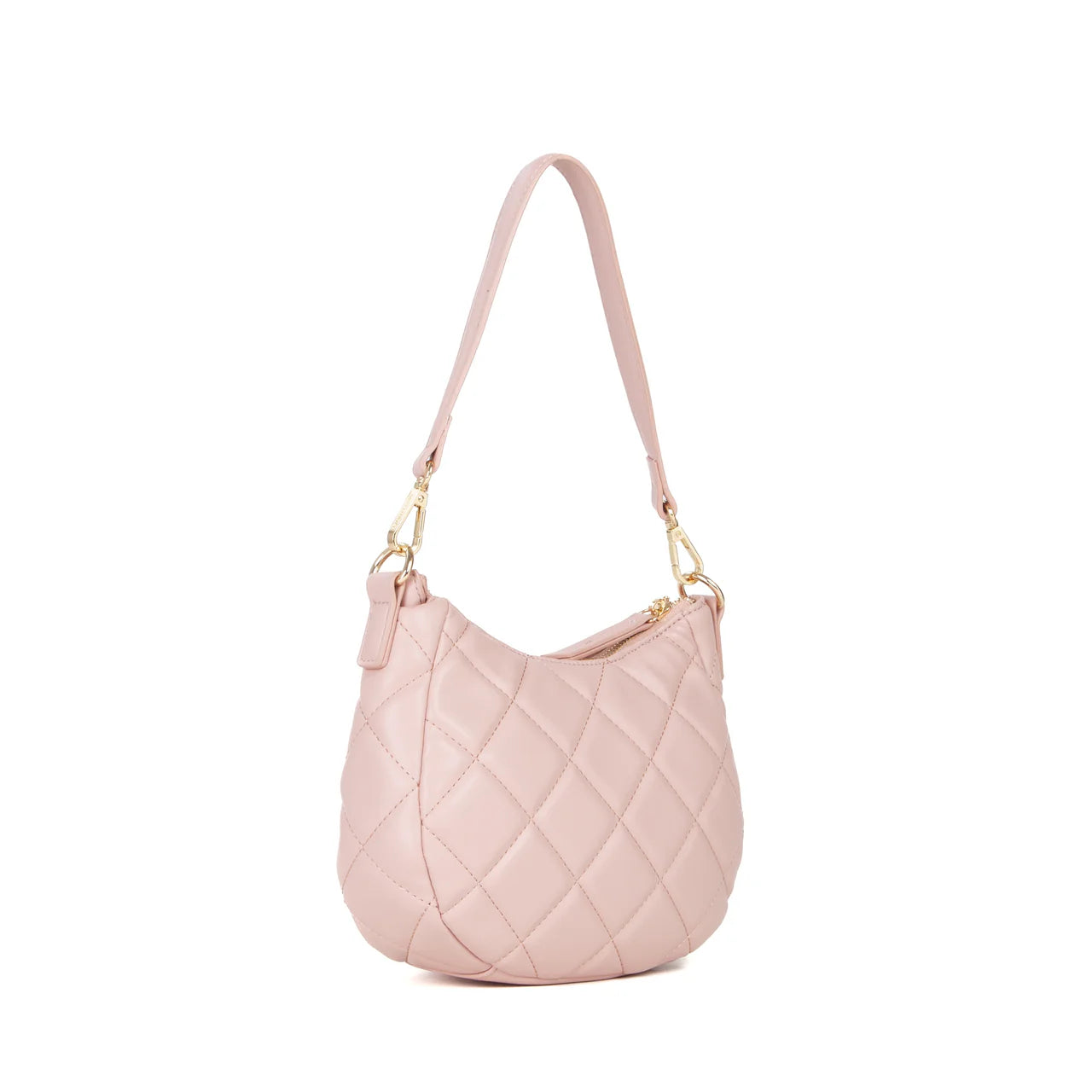 Borsa a spalla Valentino trapuntata con tracolla removibile Rosa TU | Giò Fashion