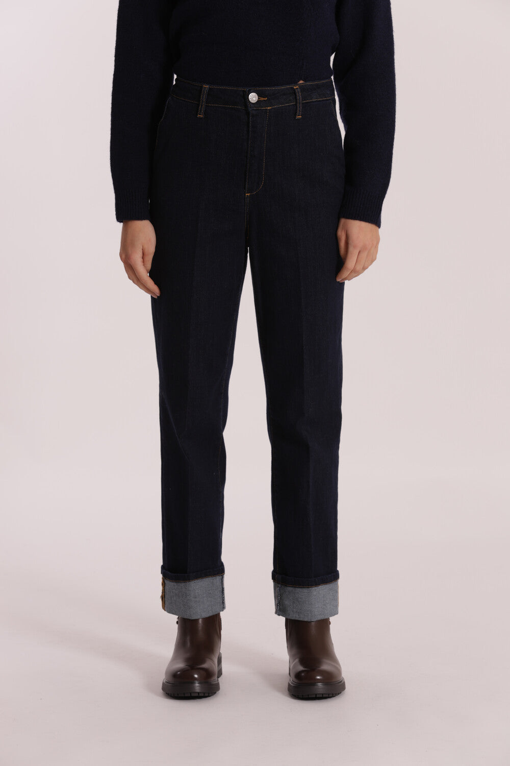 Jeans Mimi Mua donna dritti con risvolto