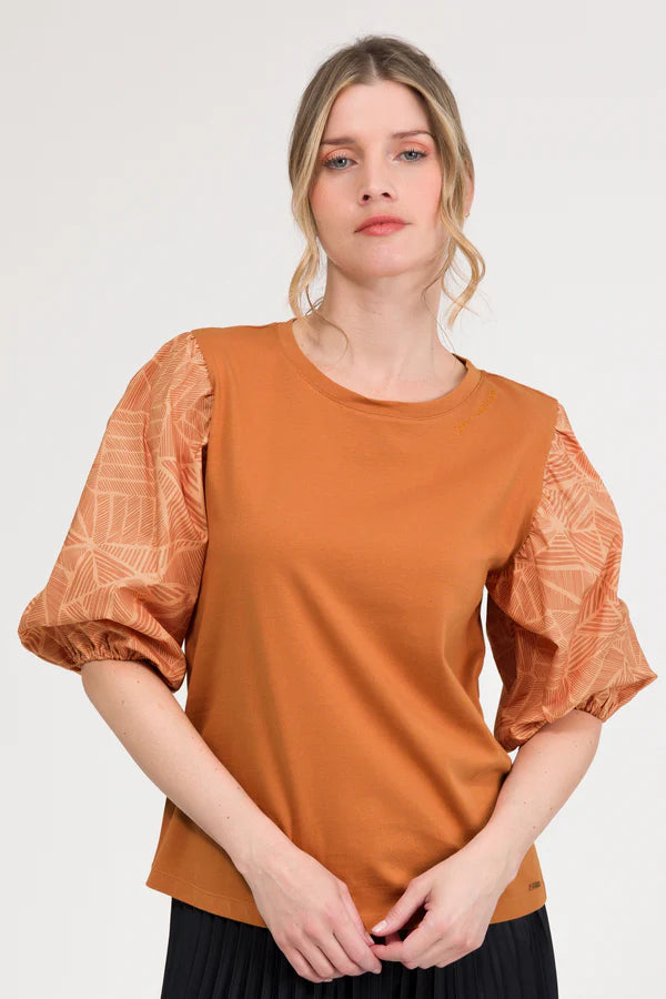 Anekke maglia donna con maniche ampie decorative stile moderno Arancione S/M | Giò Fashion