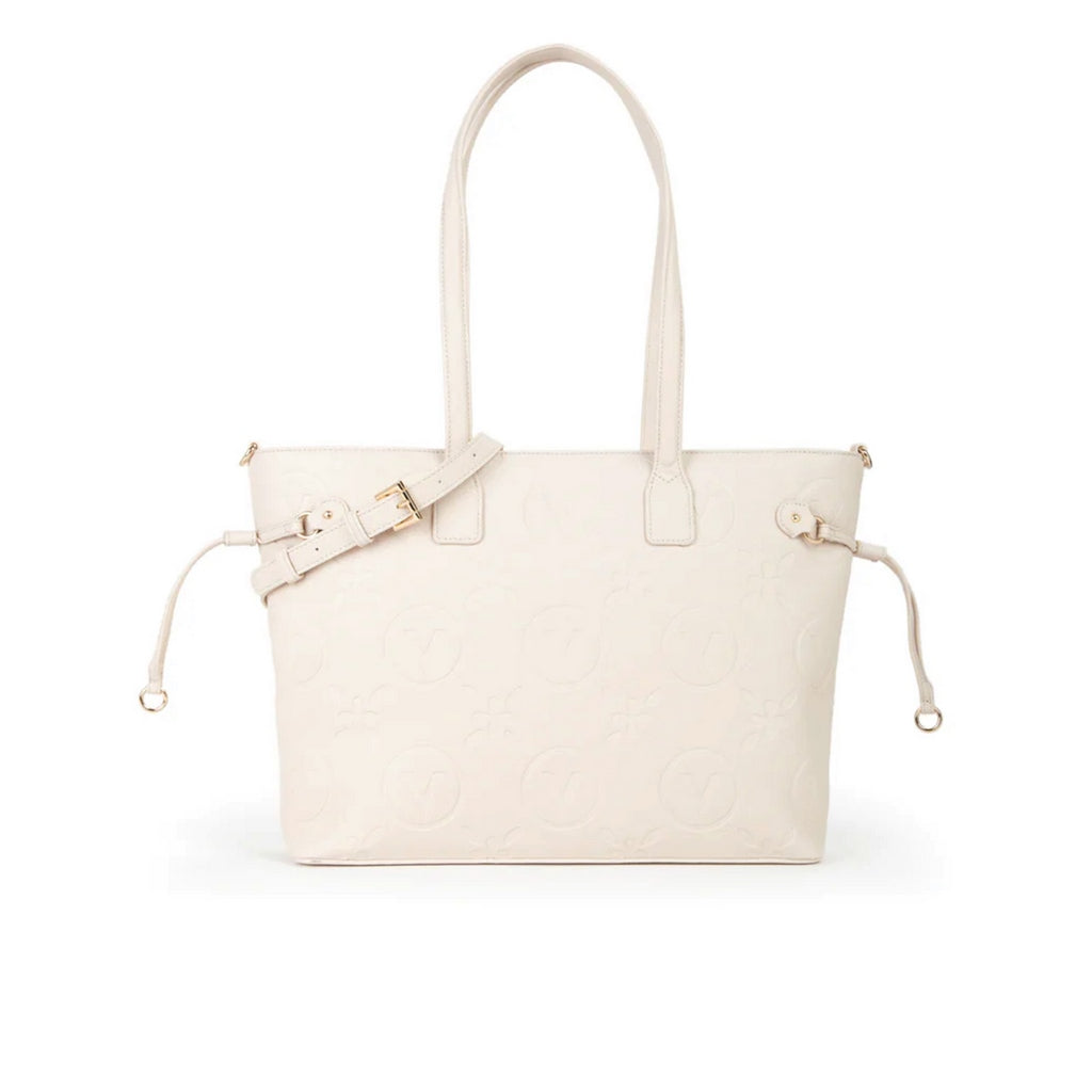 Valentino shopper Samba grande con logo in rilievo Avorio TU | Giò Fashion