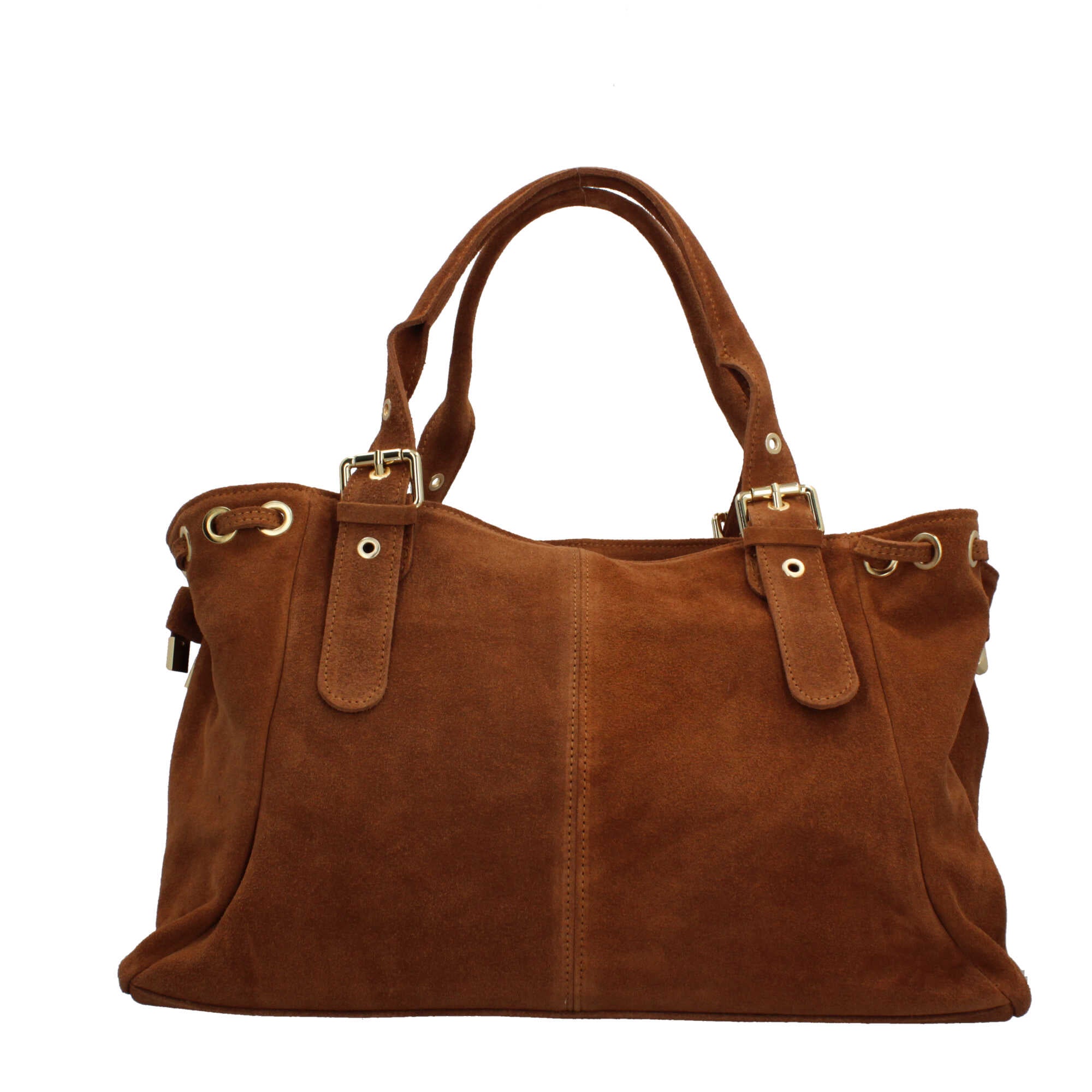 Borsa a mano in vera pelle scamosciata Made in Italy