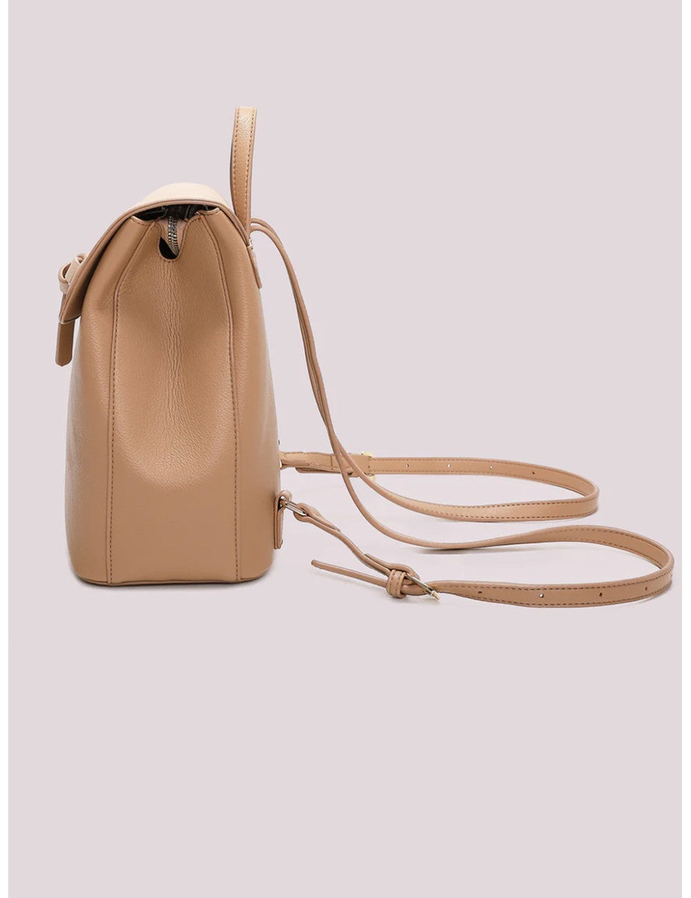 Mimi Mua zaino elegante con patta e chiusura decorativa NUDE TU | Giò Fashion