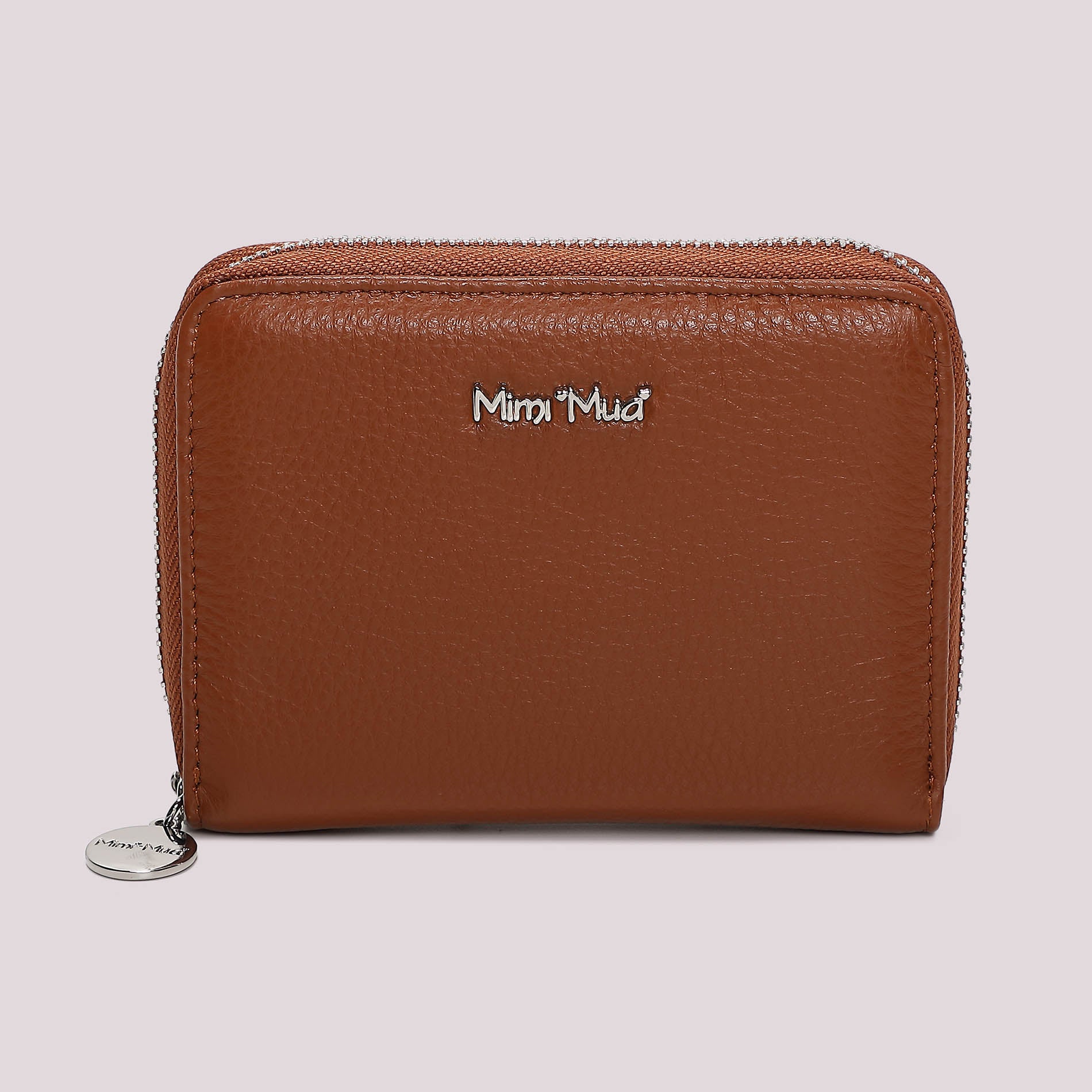 Mimi Mua portafoglio donna compatto con zip perimetrale Marrone TU | Giò Fashion