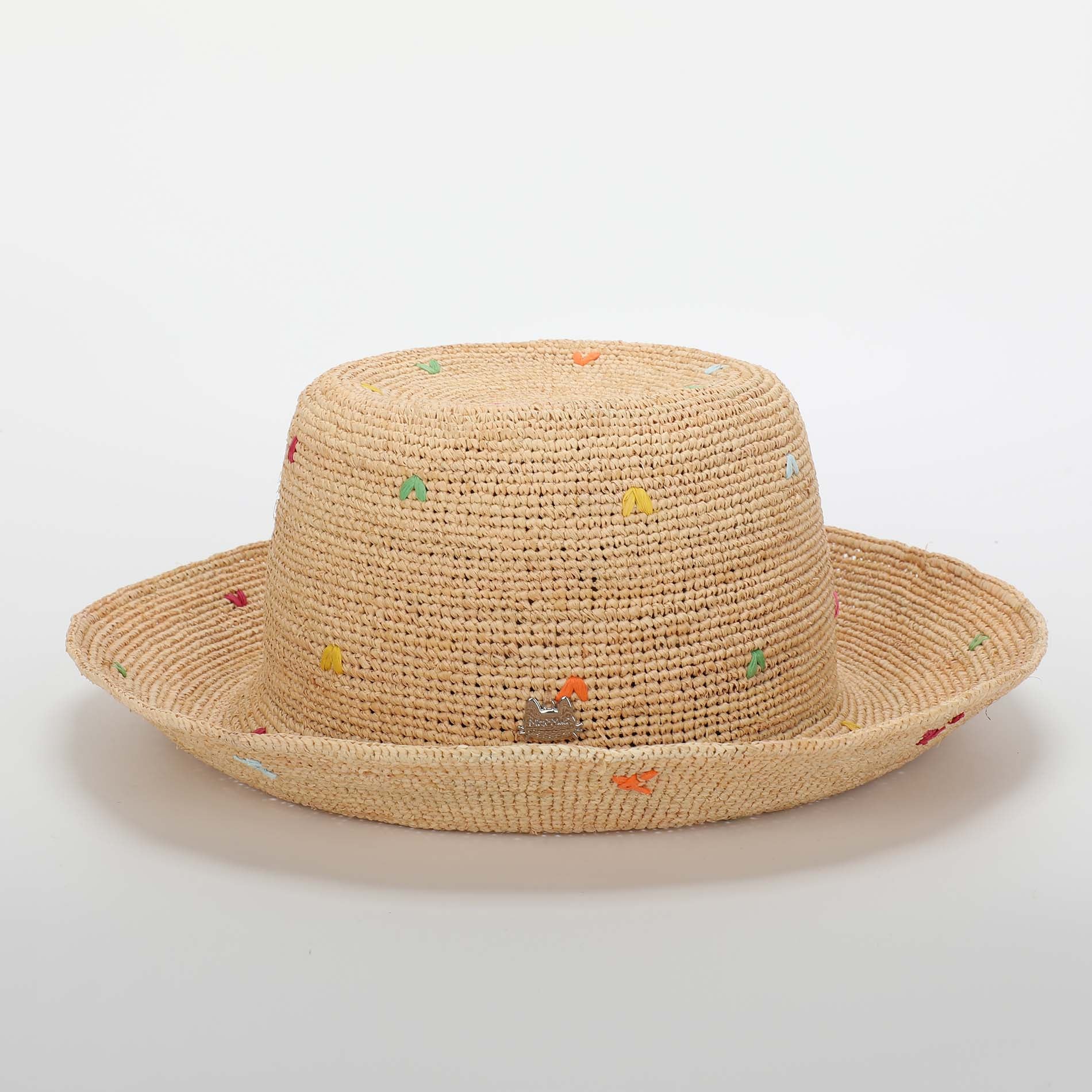 Cappello Mimi Mua in rafia con dettagli decorativi Beige TU | Giò Fashion