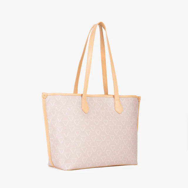 Shopper Valentino con stampa monogram e manici lunghi