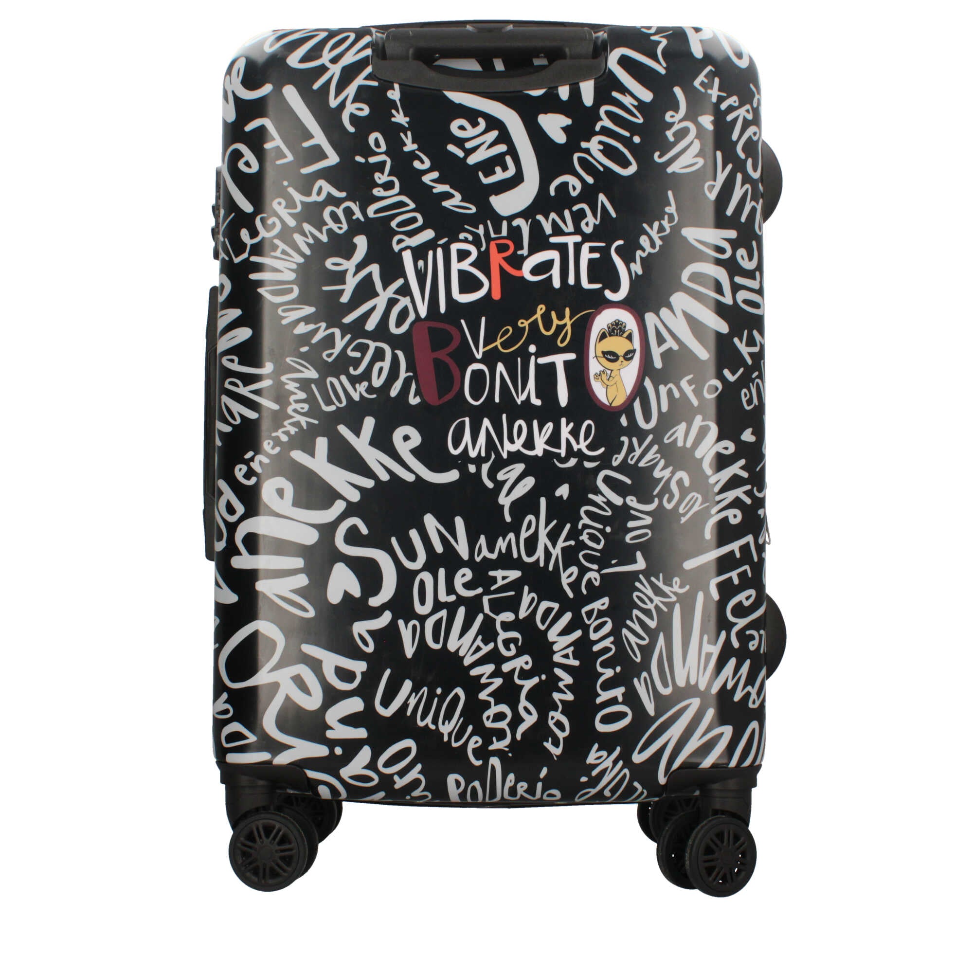 Trolley Anekke rigido con design artistico e 4 ruote