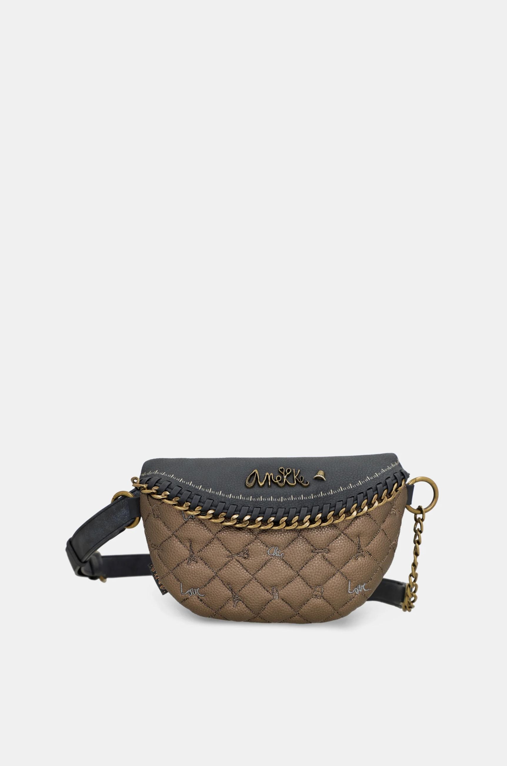 Marsupio Anekke Contemporary trapuntato con catena decorativa BLU TU | Giò Fashion