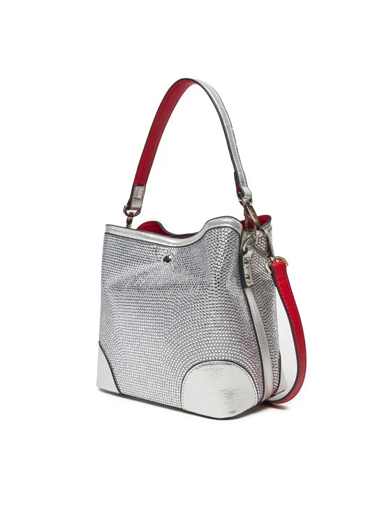 Borsa a secchiello Valentino con dettagli scintillanti e tracolla removibile