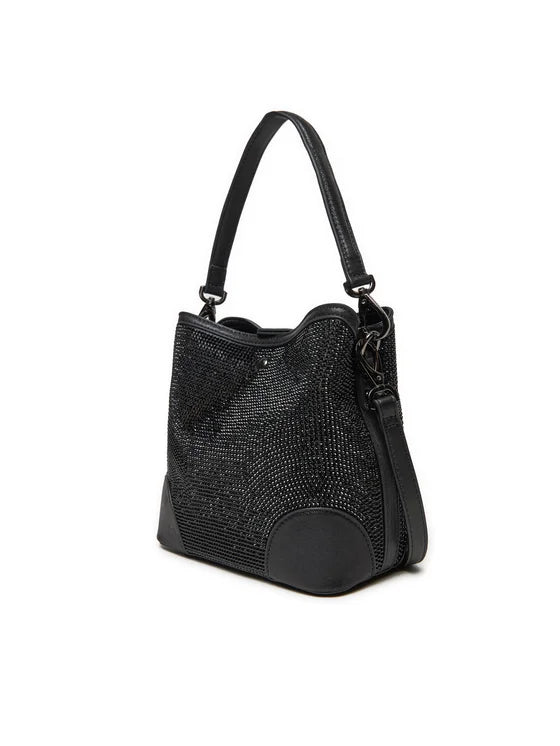 Borsa a secchiello Valentino con dettagli scintillanti e tracolla removibile