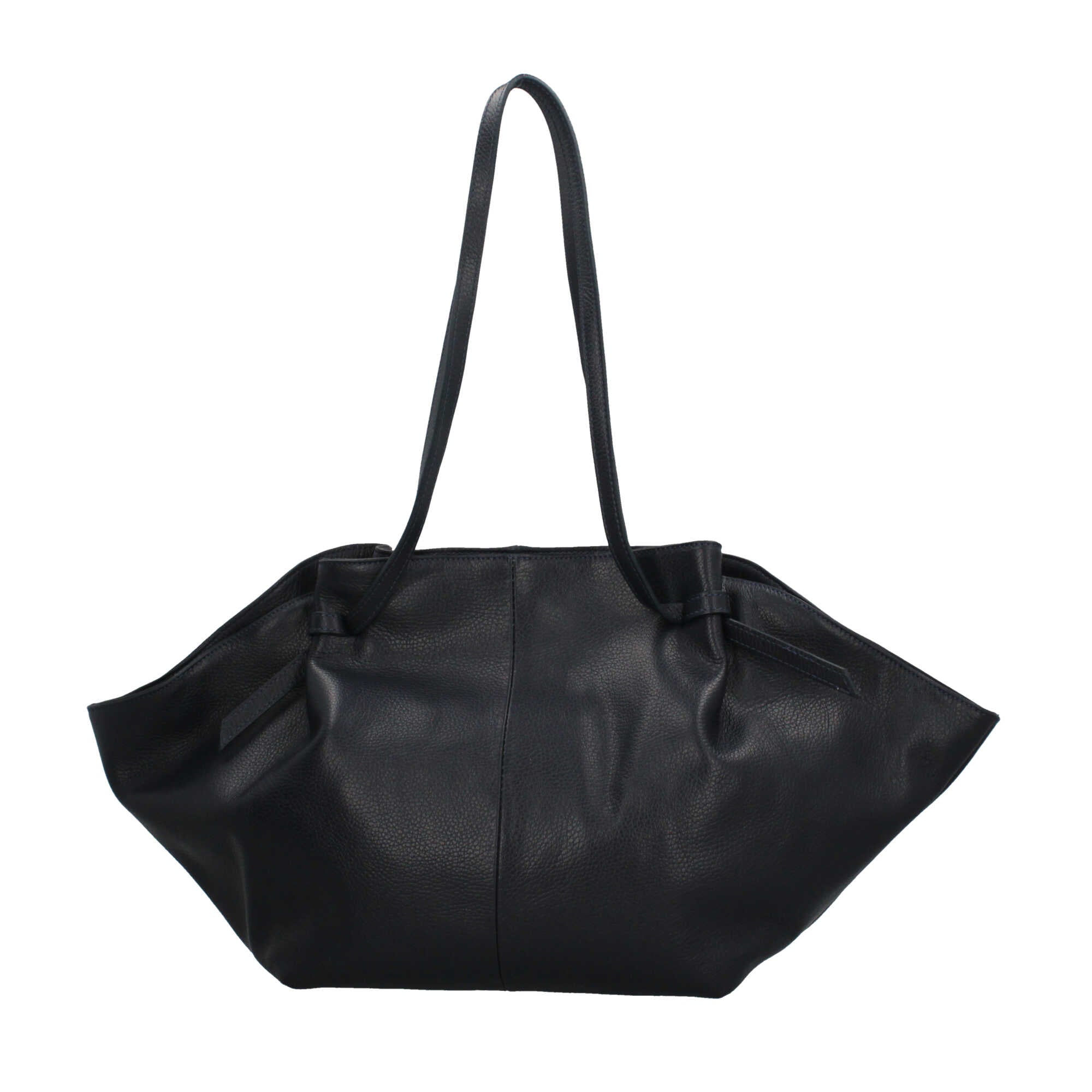 Borsa Made in Italy morbida in vera pelle con doppio manico