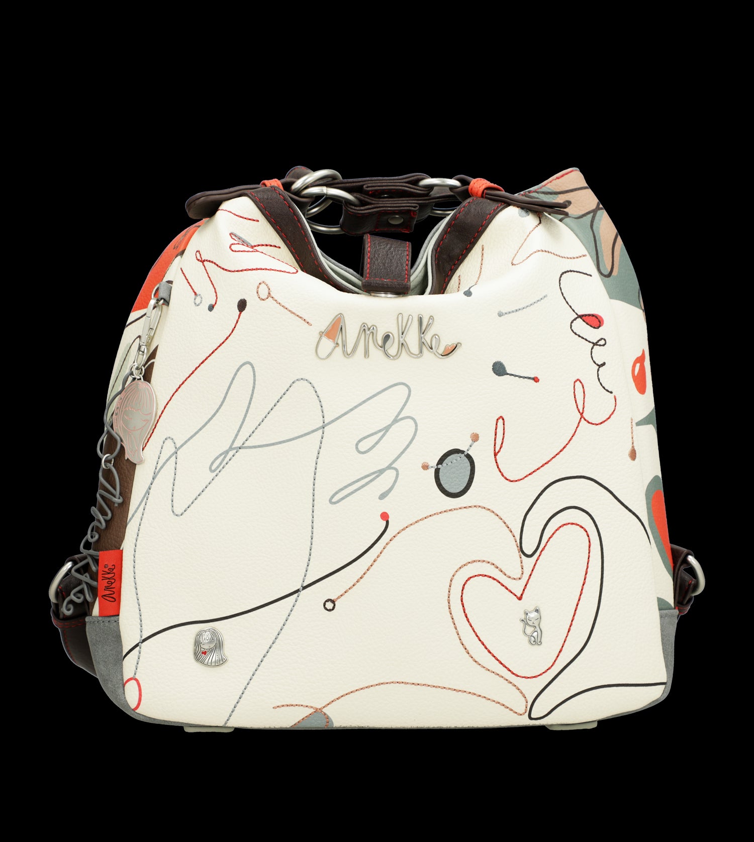 Borsa Anekke versatile con doppio utilizzo e design artistico