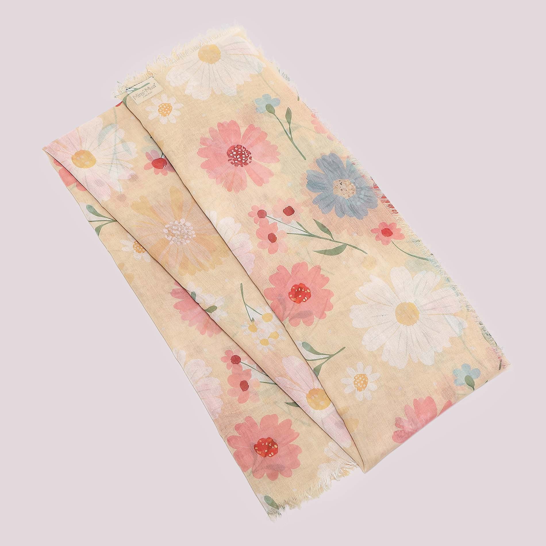 Foulard donna fantasia floreale colorata stile moderno Rosa U | Giò Fashion