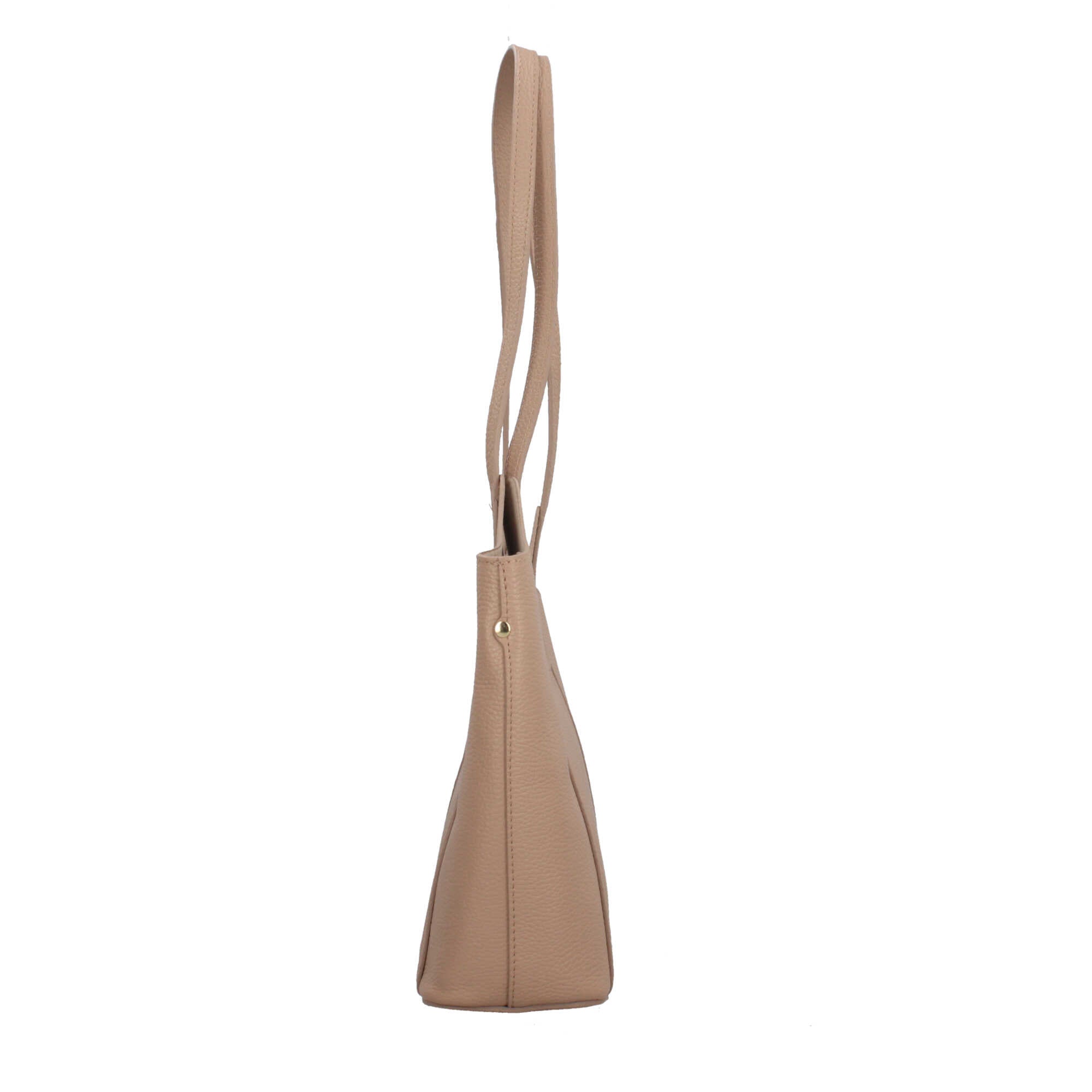 Borsa Made in Italy a spalla in vera pelle con linea affusolata