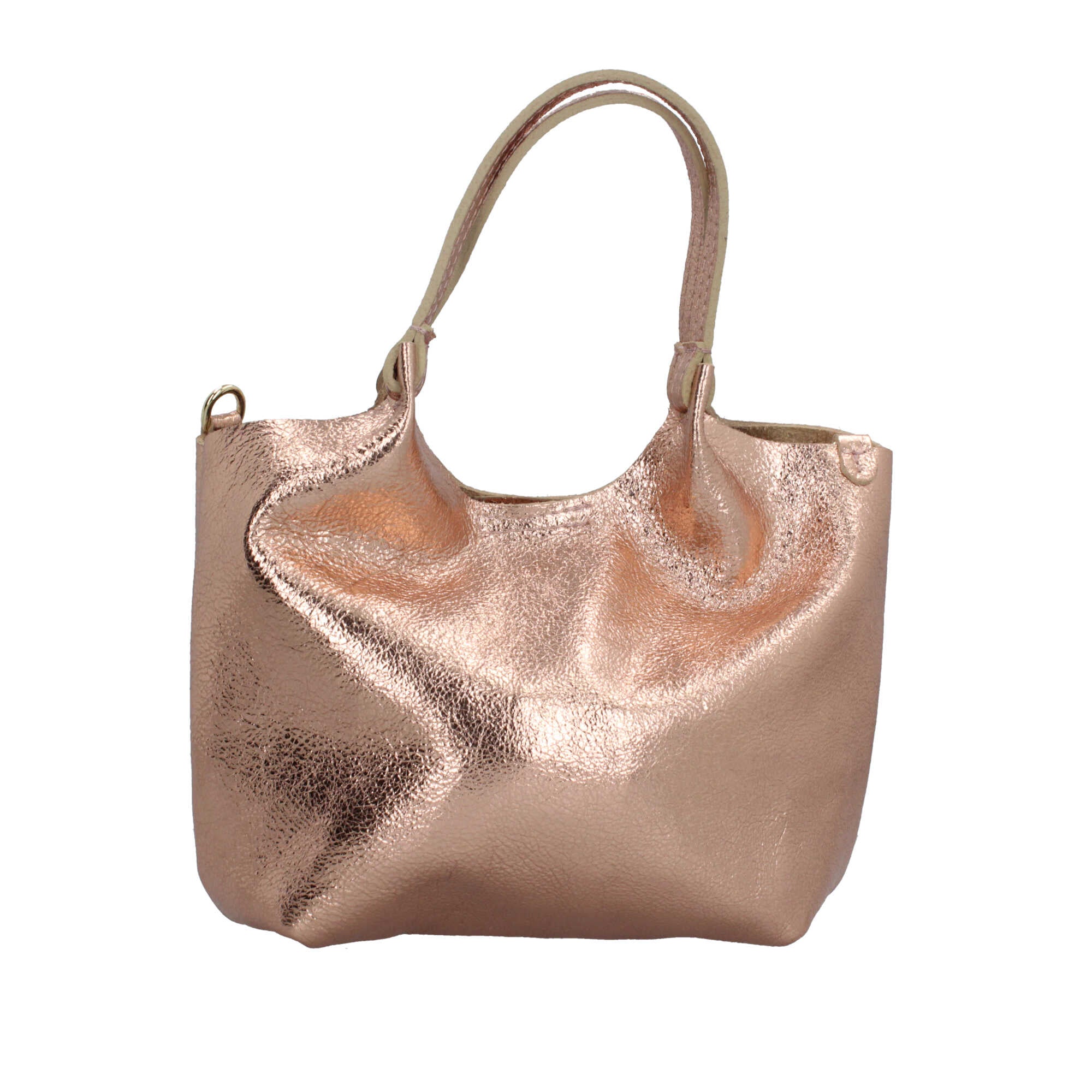 Borsa a mano in pelle martellata Made in Italy dal design versatile