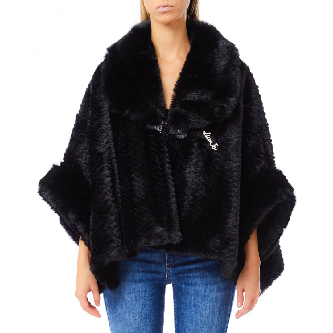 Mantella Liu Jo effetto pelliccia Nero TU | Giò Fashion