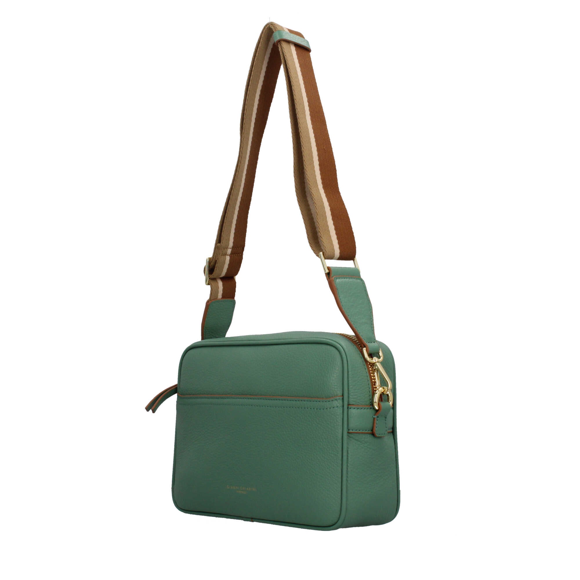 Gianni Chiarini Nina borsa a tracolla in pelle martellata con tasca frontale