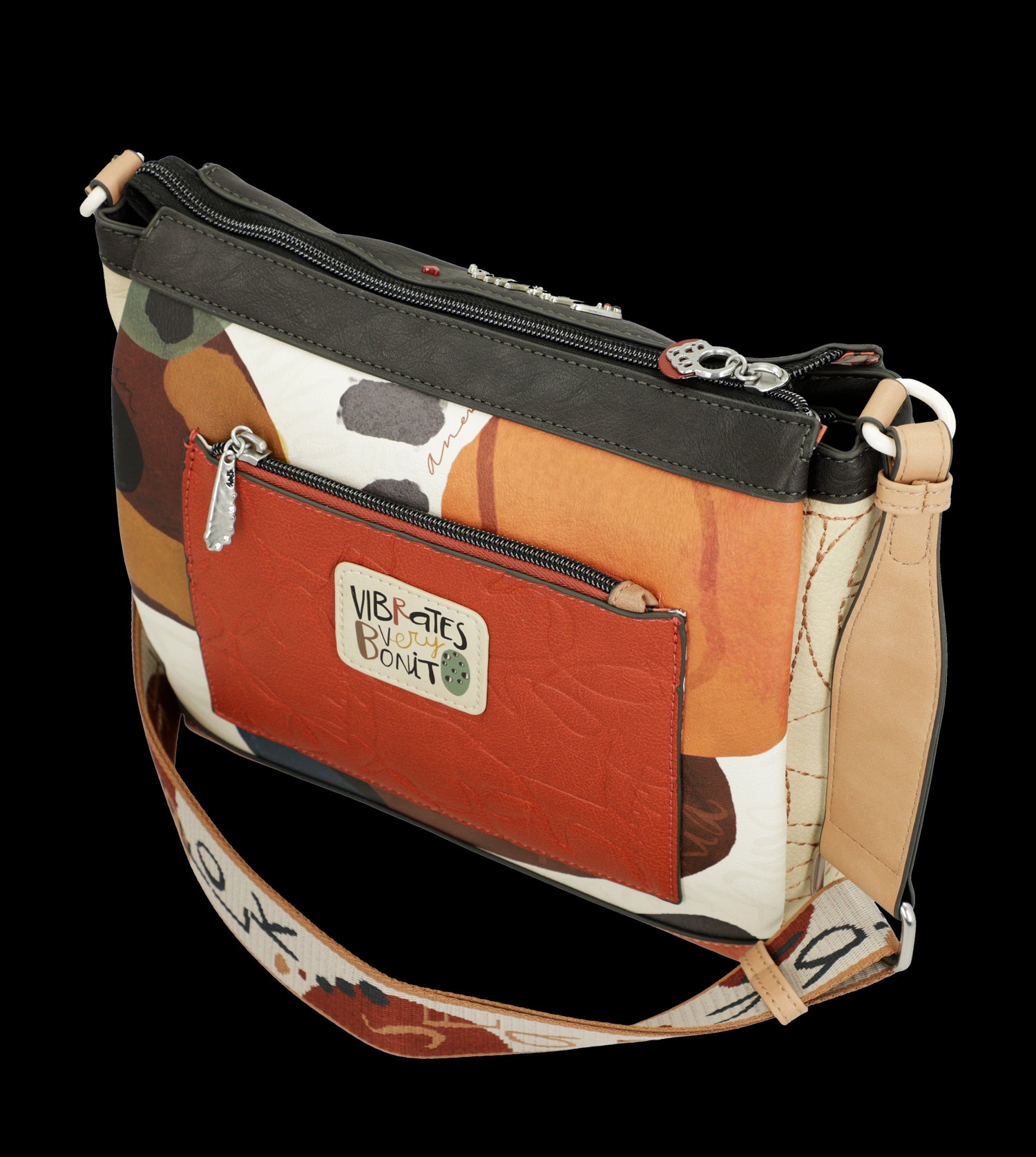 Borsa a tracolla Anekke con design artistico ispirato alla danza
