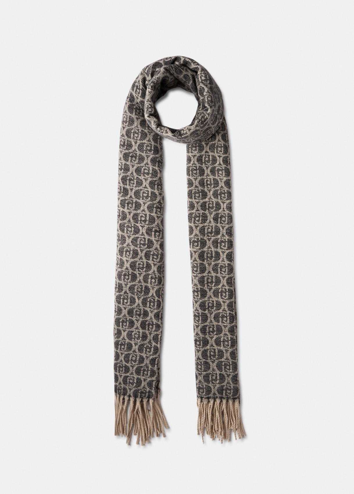 Sciarpa Liu Jo con logo jacquard e frange