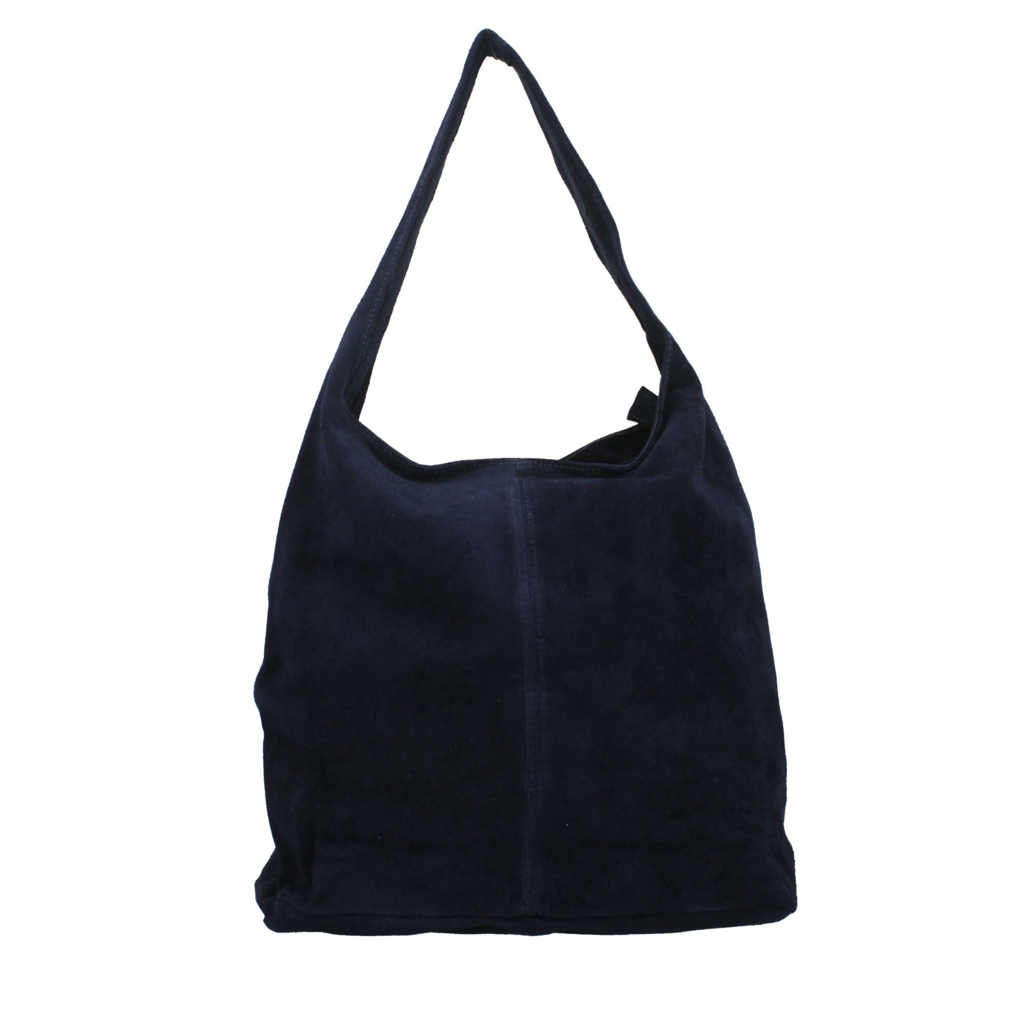 Borsa a spalla in camoscio Made in Italy dal design contemporaneo