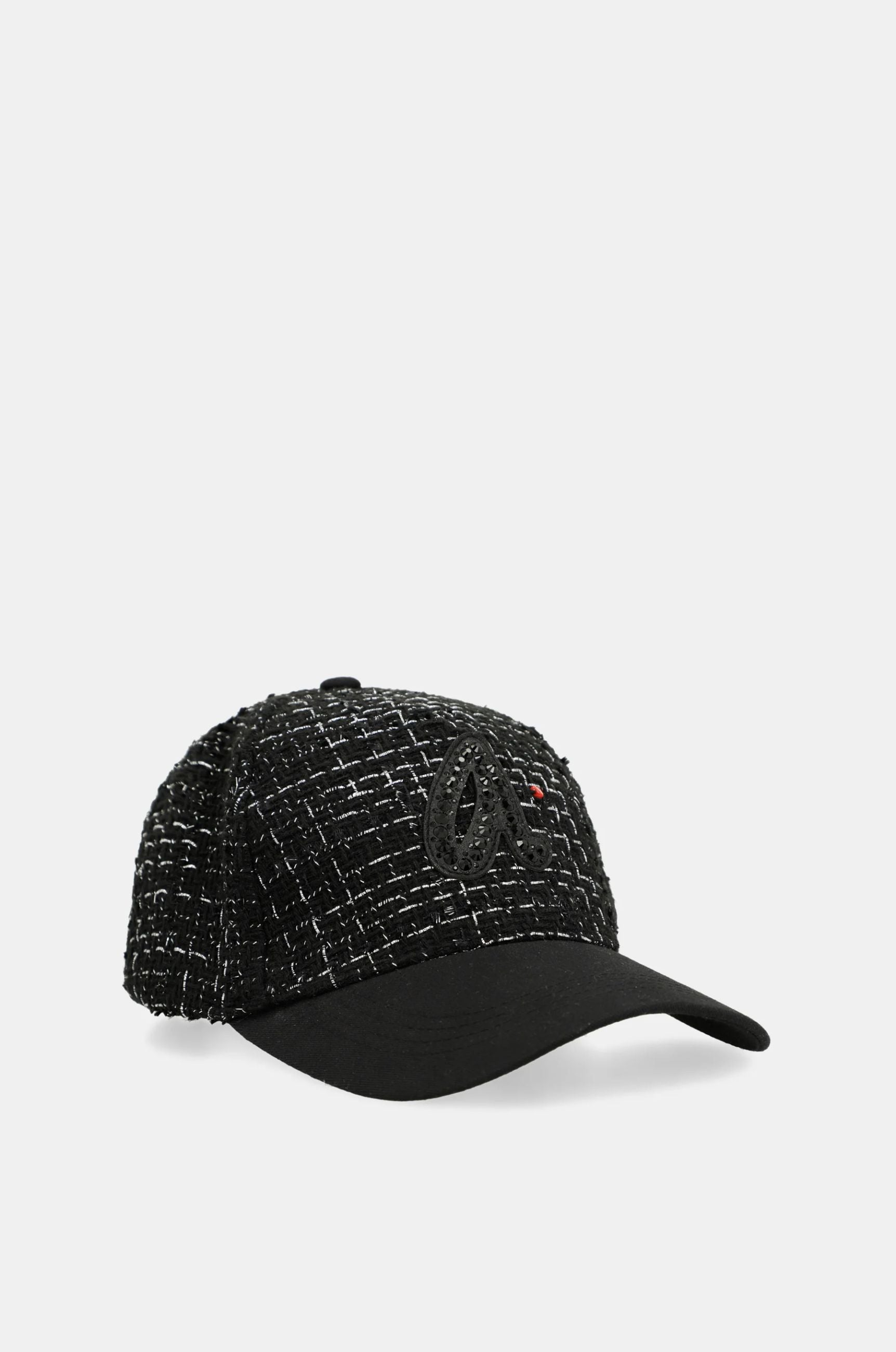 Cappellino Anekke donna in tweed con logo ricamato Nero TU | Giò Fashion