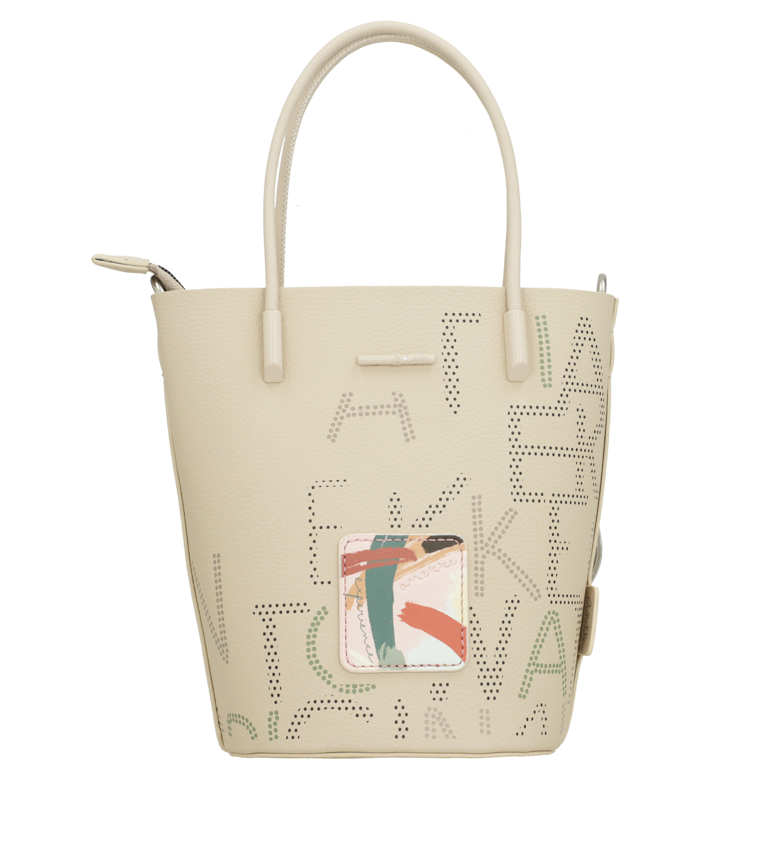 Borsa a mano Anekke con dettagli traforati e tracolla regolabile Beige TU | Giò Fashion