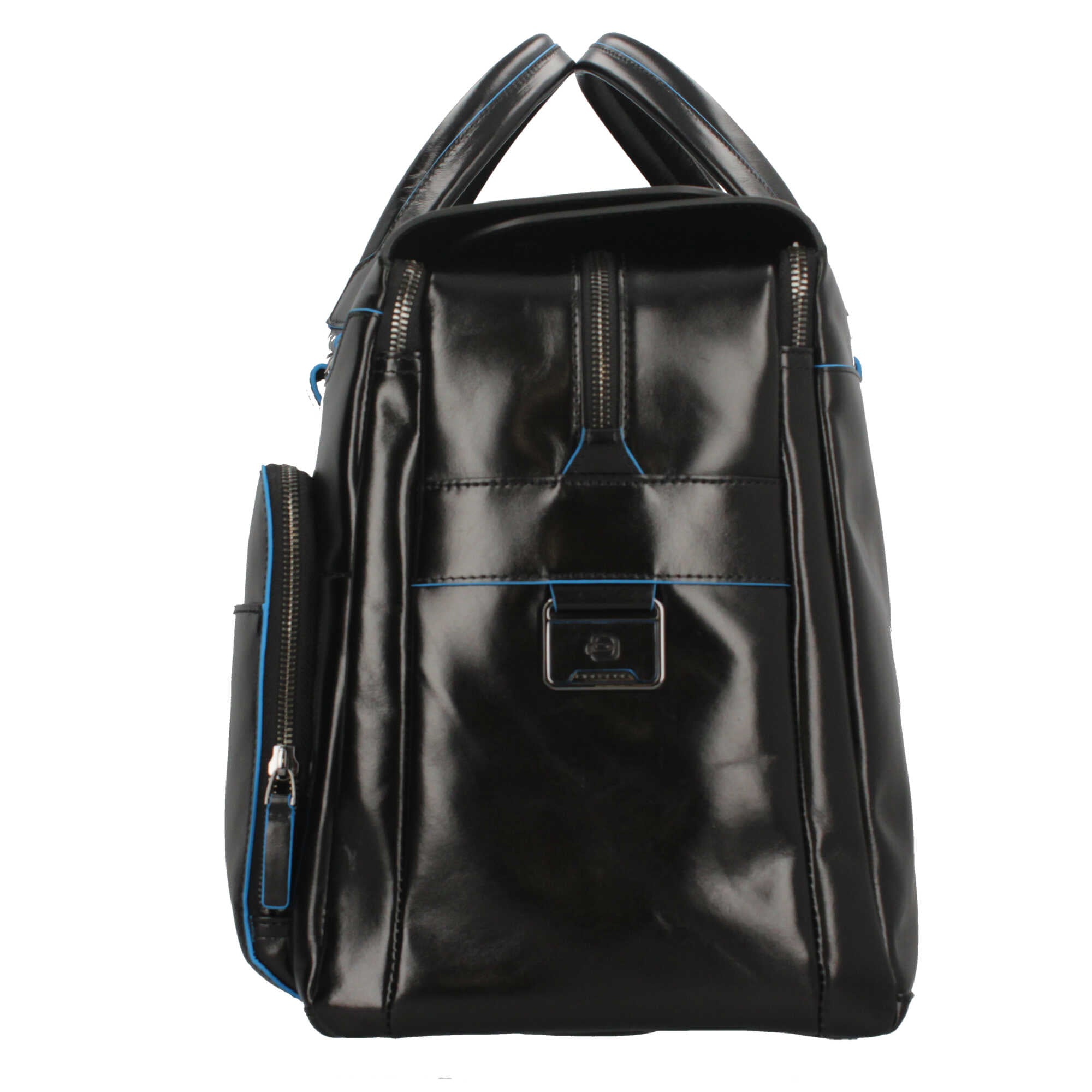 Borsone da viaggio Piquadro in pelle porta PC 15 pollici con tracolla